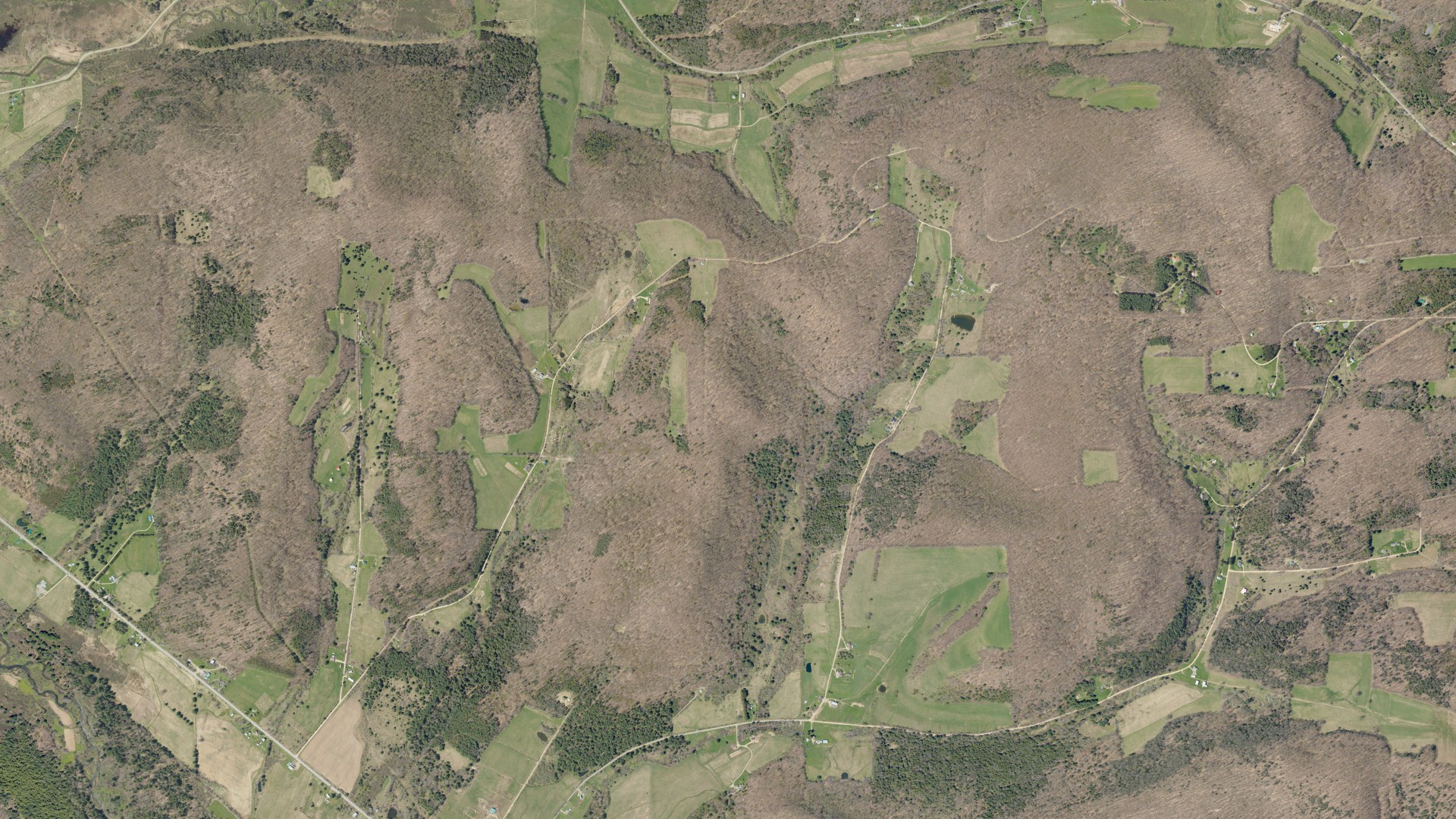 Aerial view of land around Sharon, Pennsylvania