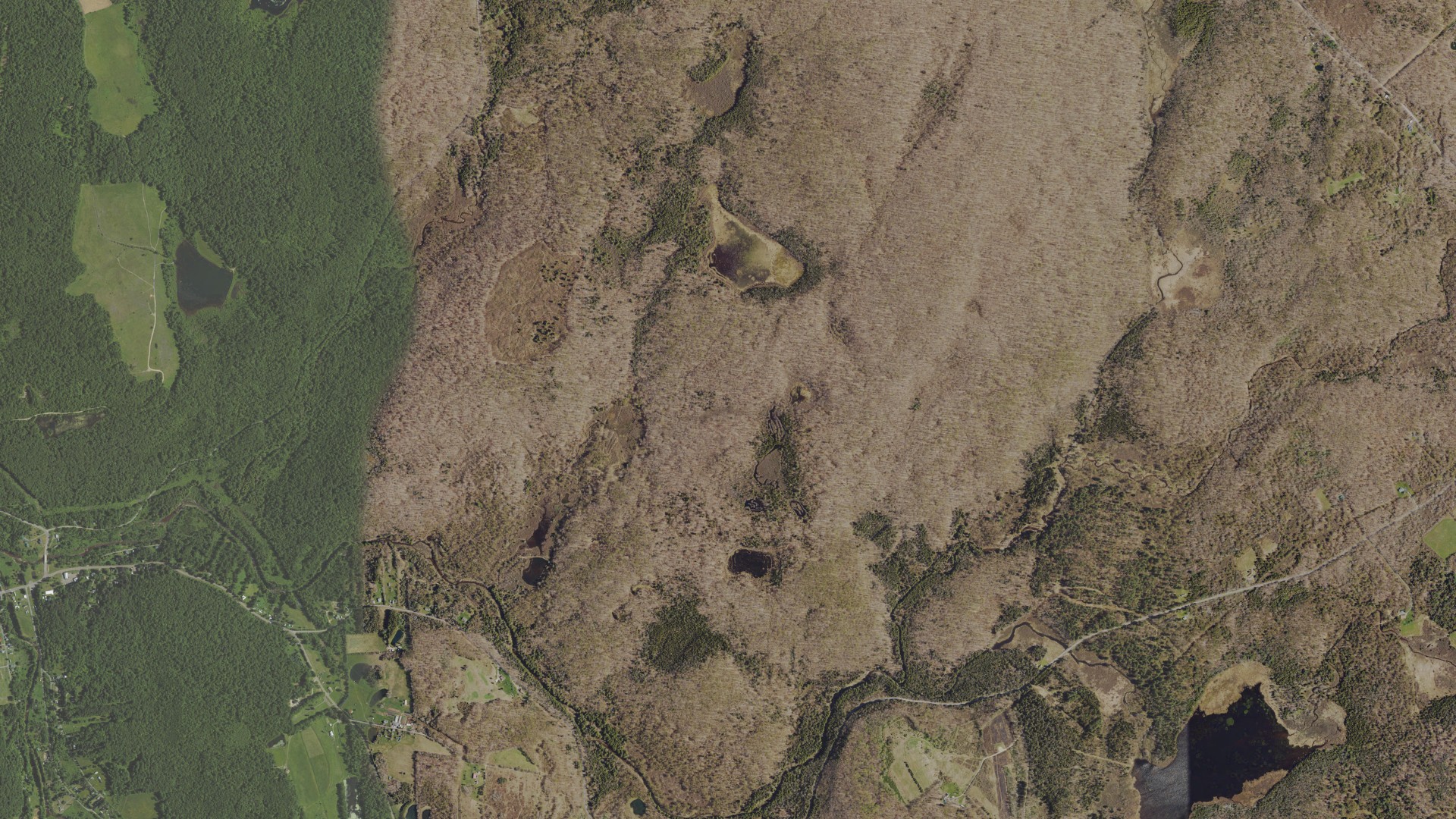 Aerial view of land around Colley, Pennsylvania