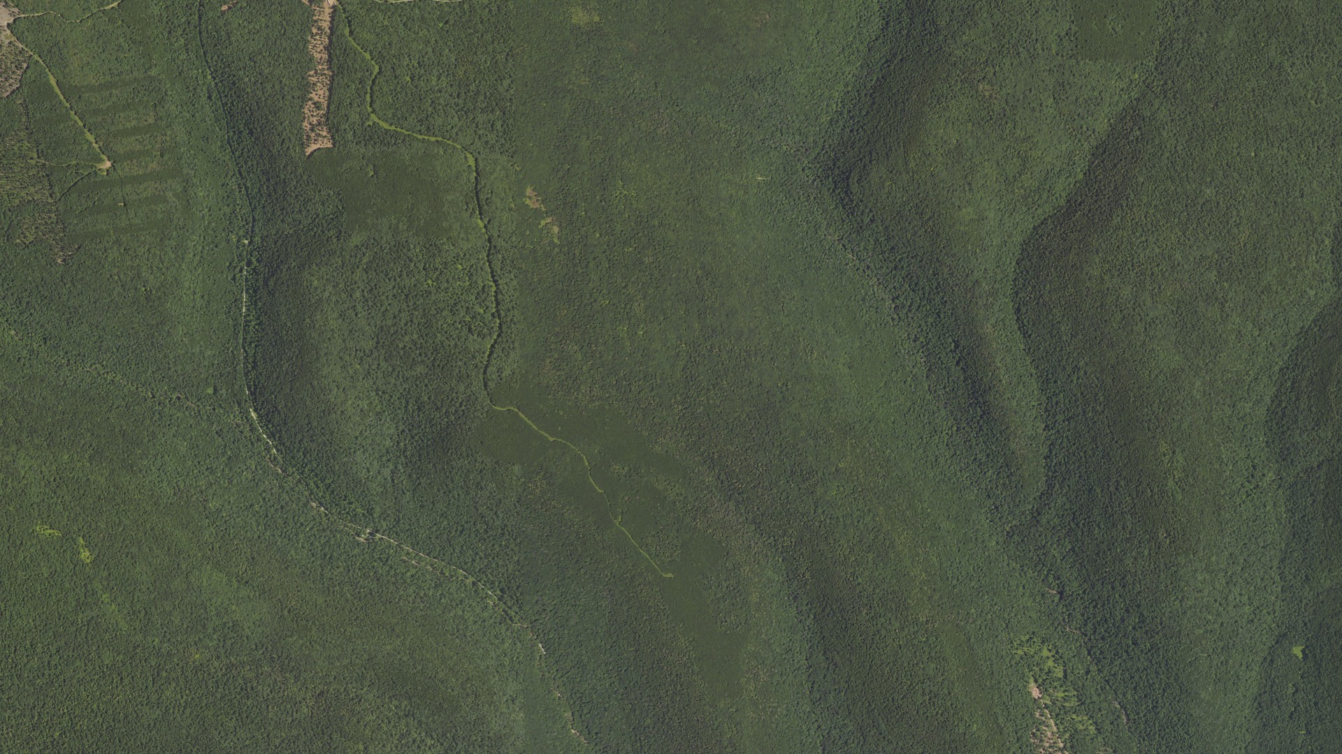 Aerial view of land around Davidson, Pennsylvania