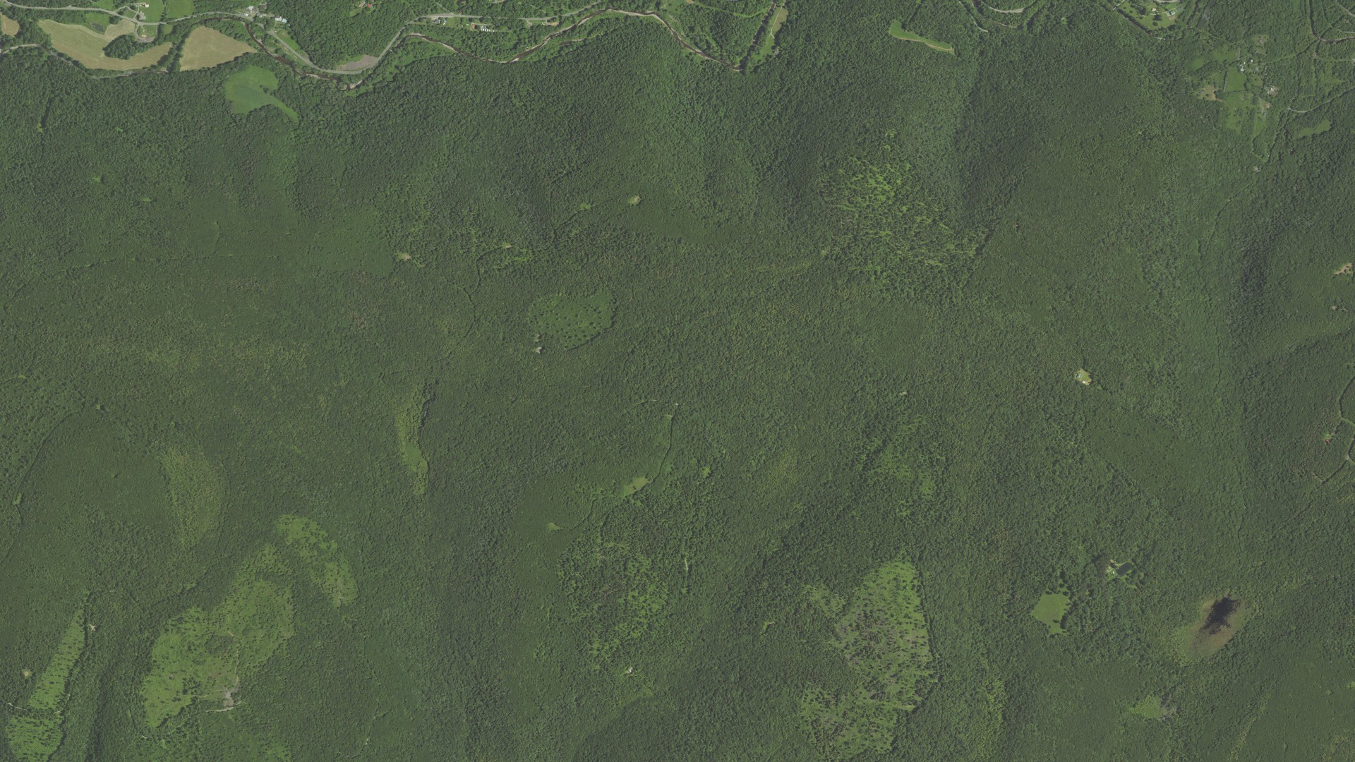 Aerial view of land around Forks, Pennsylvania