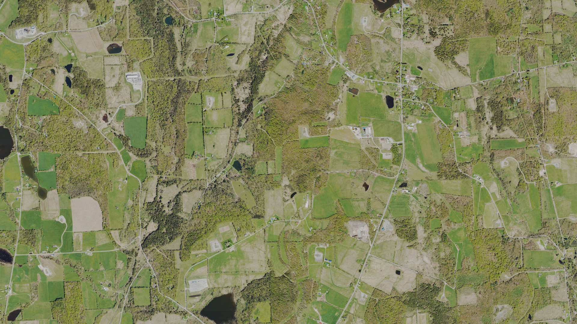 Aerial view of land around Dimock, Pennsylvania
