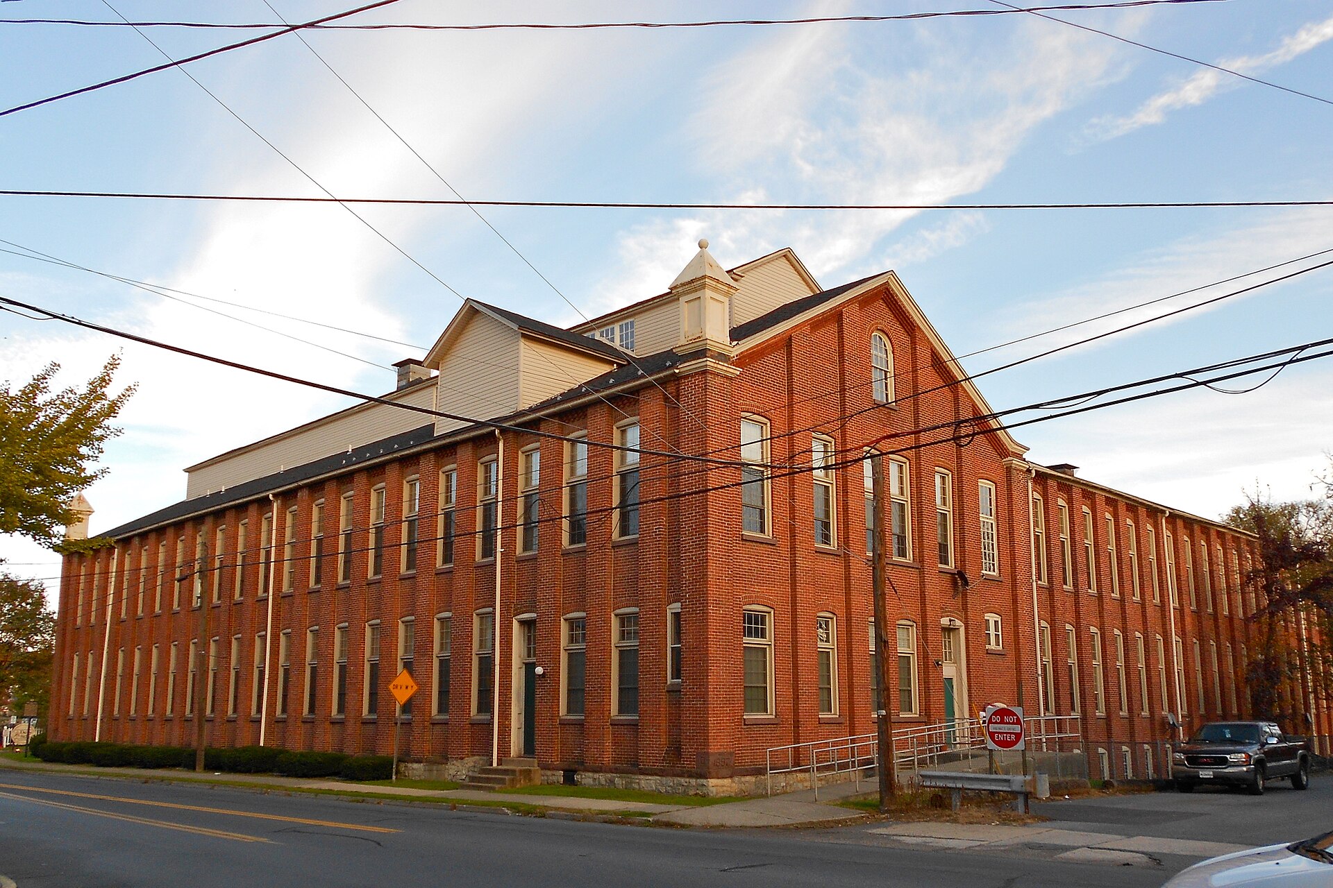 Dery Silk Mill in the Biery's Port Historic District on the NRHP since August 9, 1984. The HD is roughly bounded by Pineapple, Front, Race, and Mulberry Streets in Catasauqua, Lehigh County, Pennsylvania