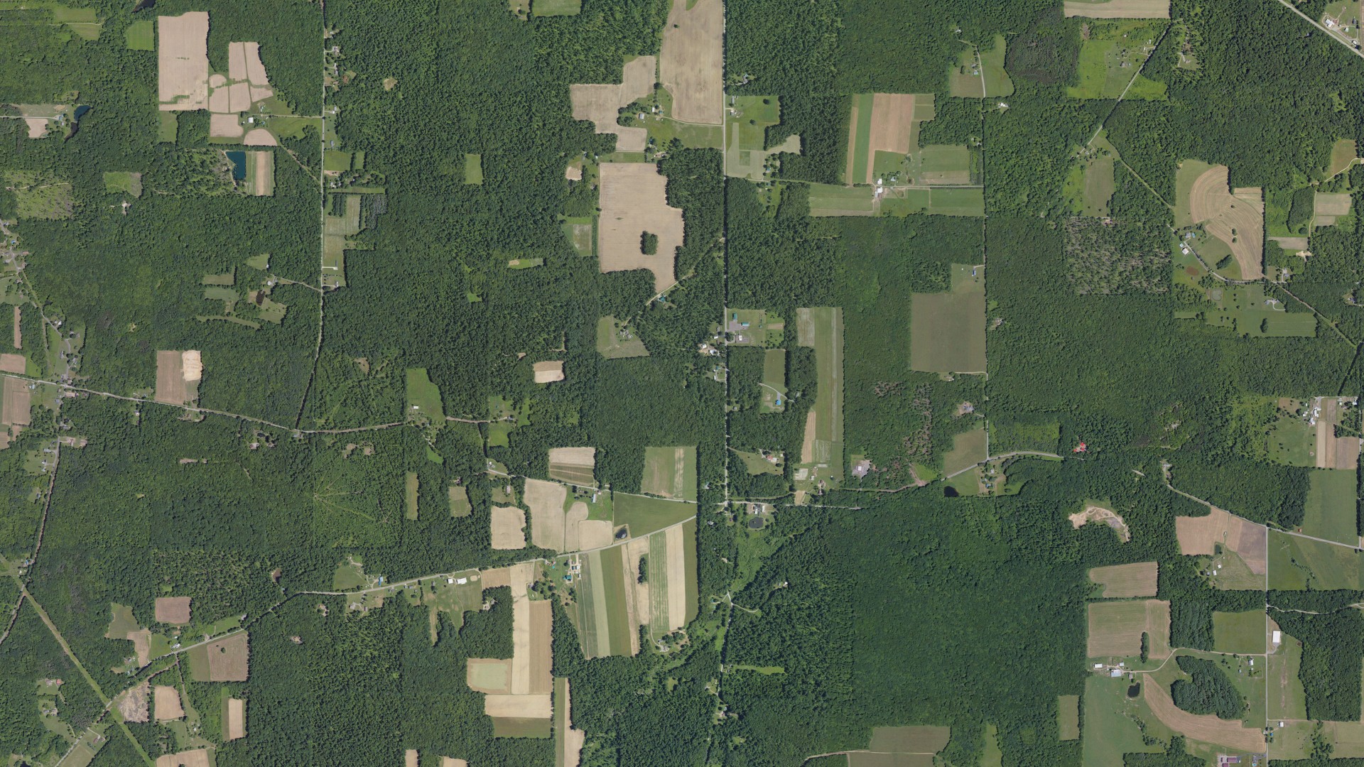 Aerial view of land around Pinegrove, Pennsylvania