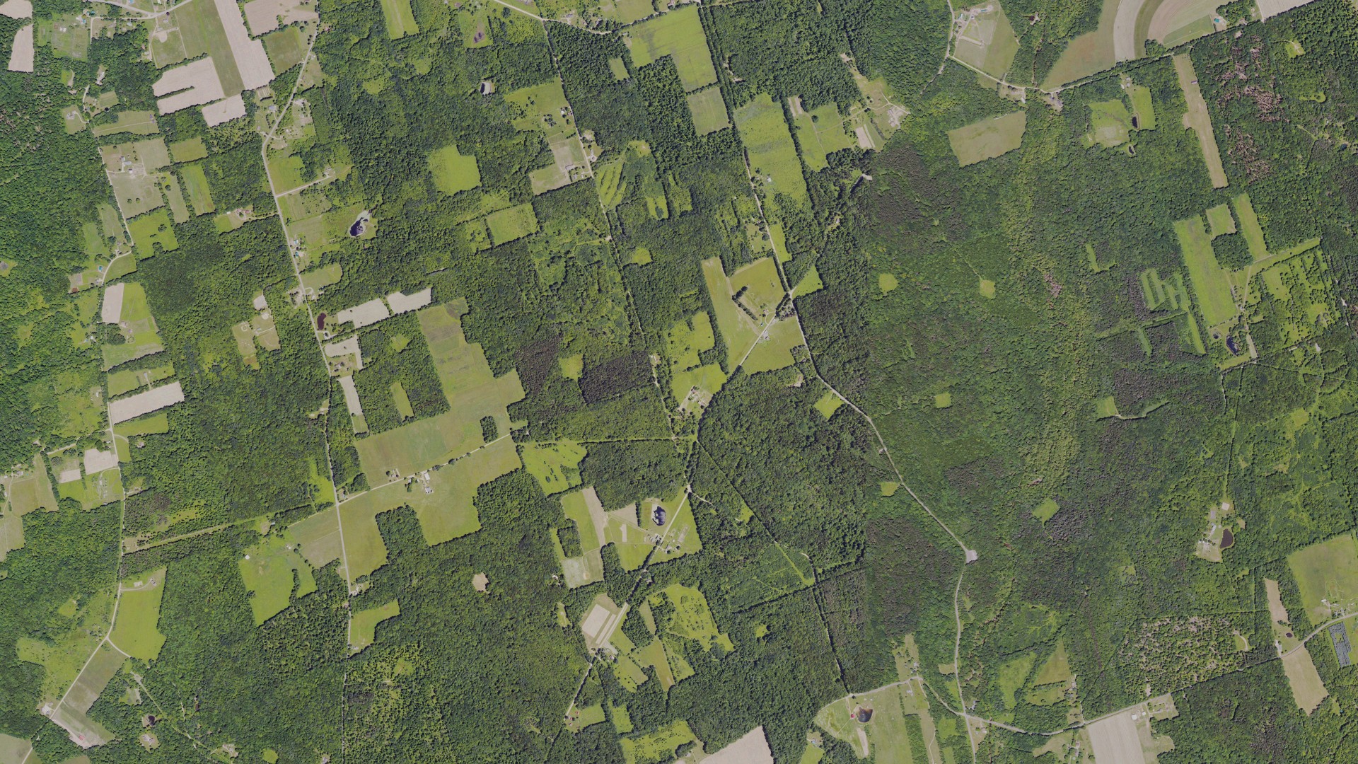 Aerial view of land around Plum, Pennsylvania