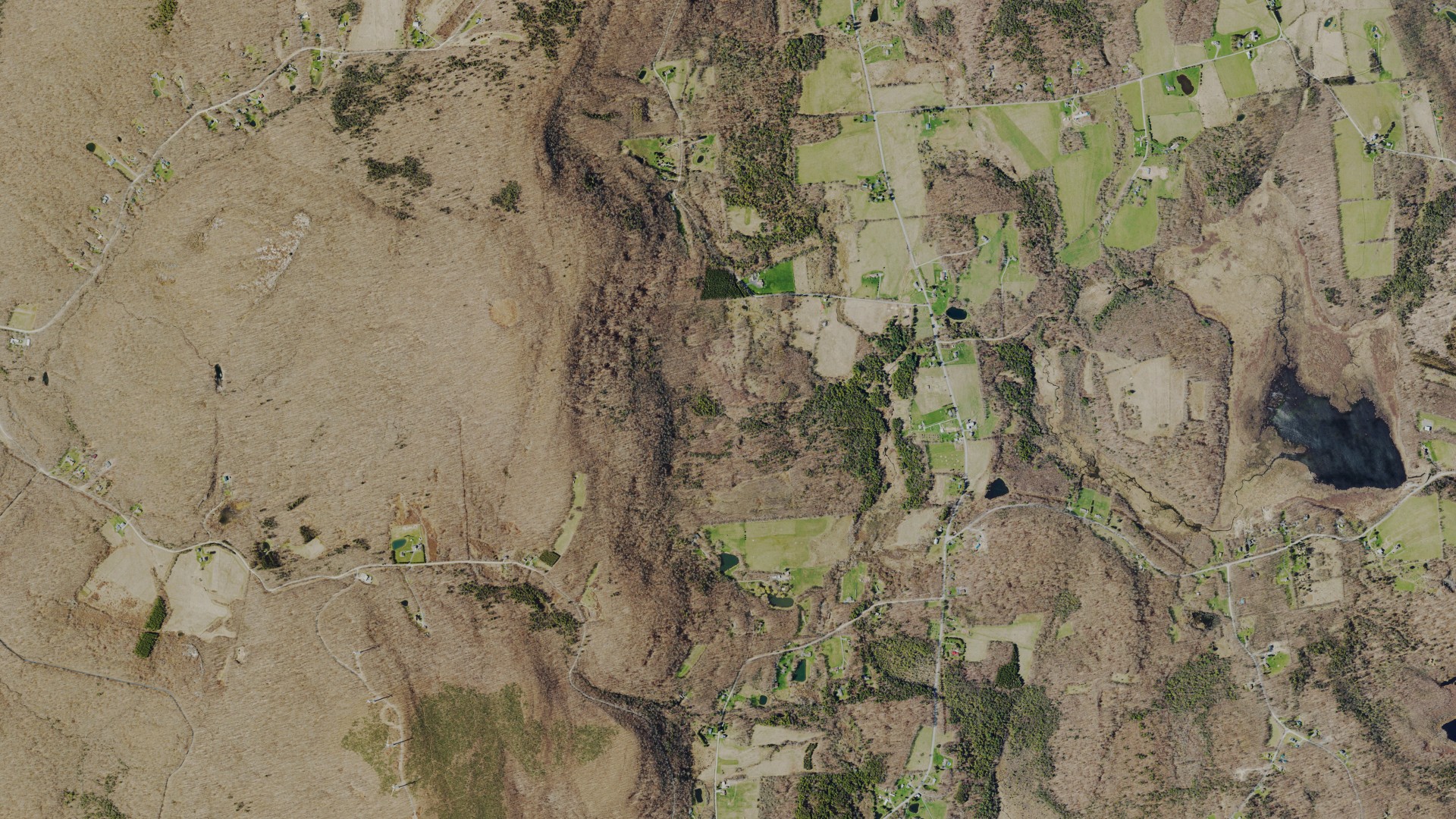 Aerial view of land around Clinton, Pennsylvania