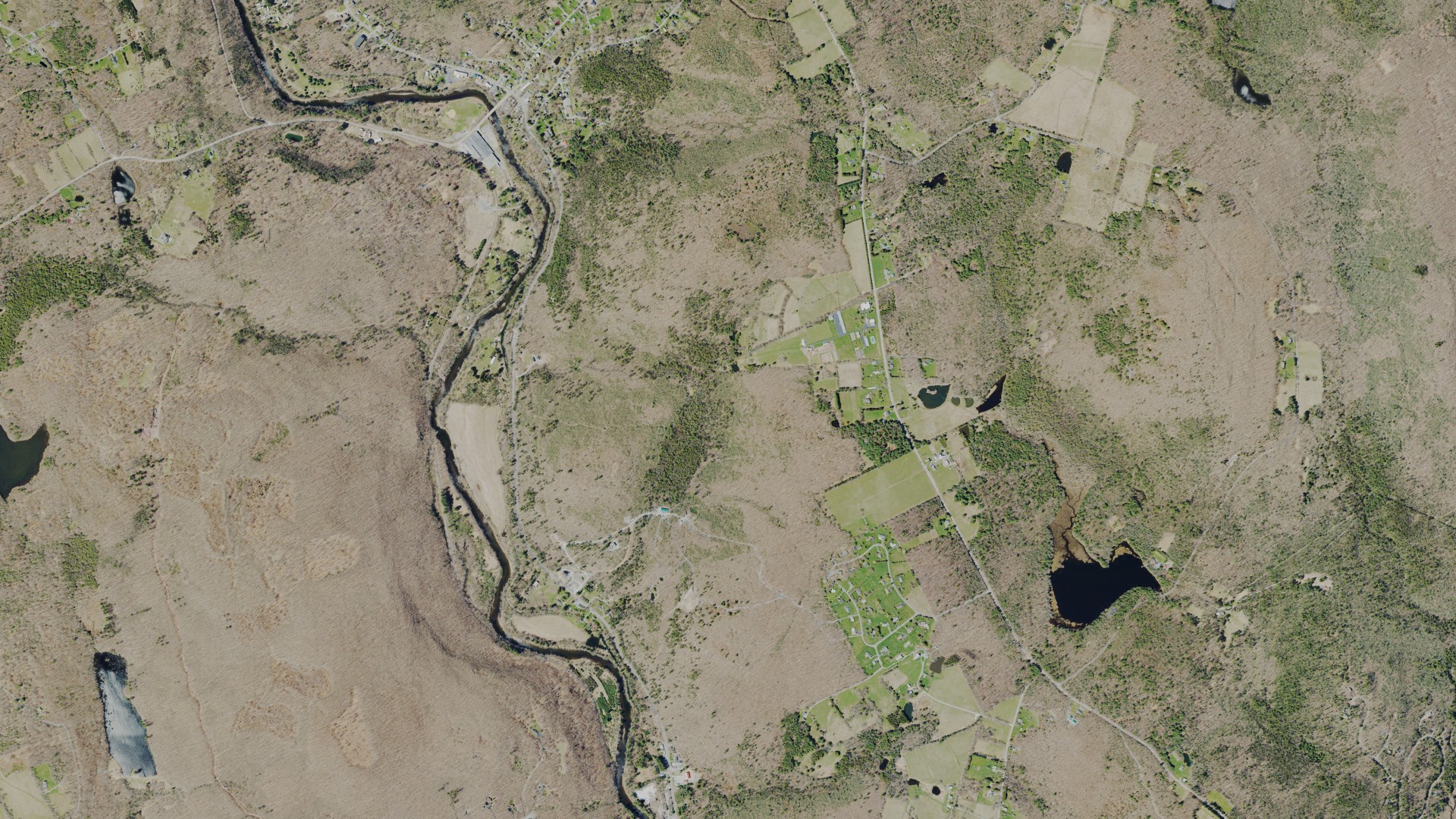 Natural-color aerial photograph of land around Palmyra, Pennsylvania