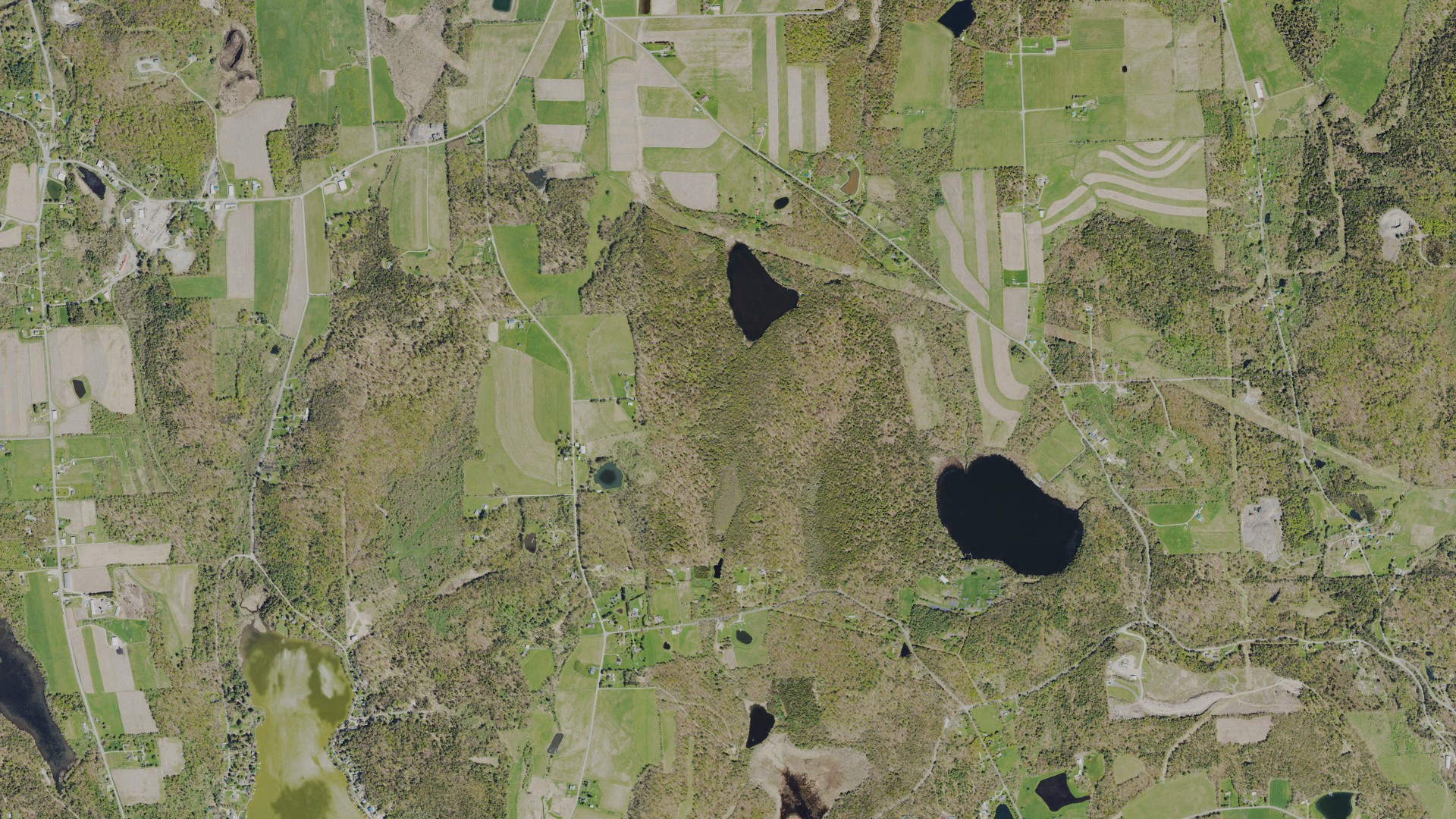 Aerial view of land around Lemon, Pennsylvania