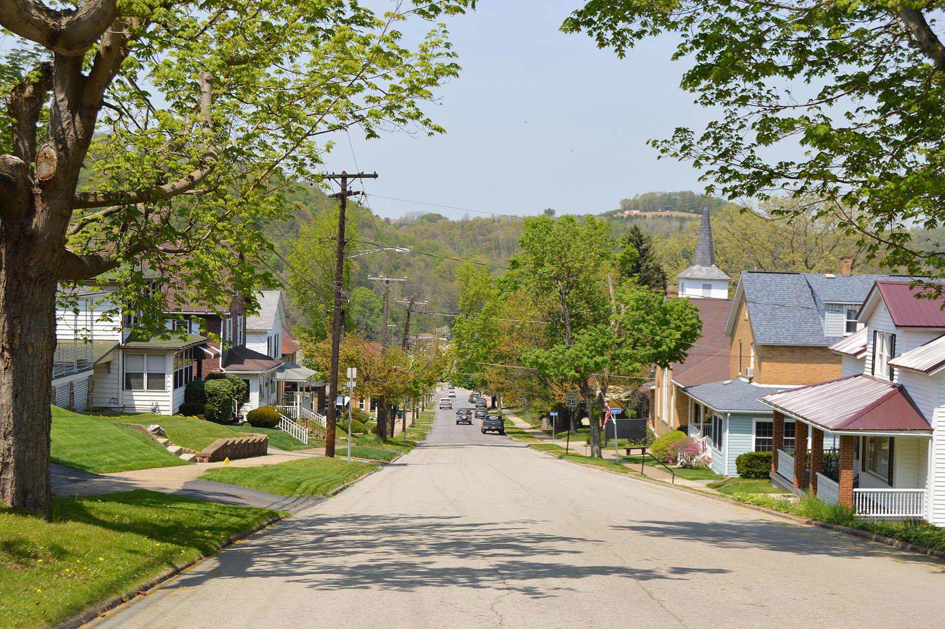 Street scene in Clymer, Pennsylvania