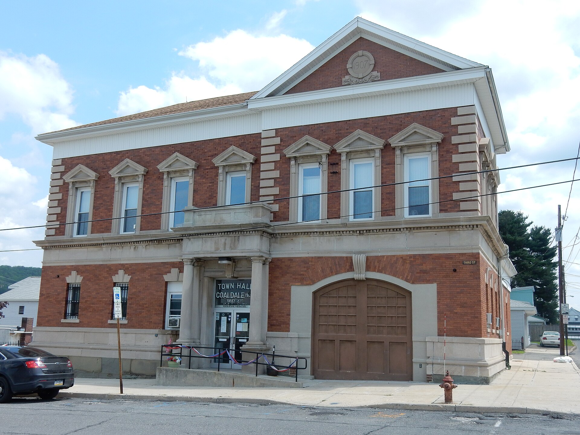 Town Hall, 3rd St., Coaldale, Schuylkill County, Pennsylvania.