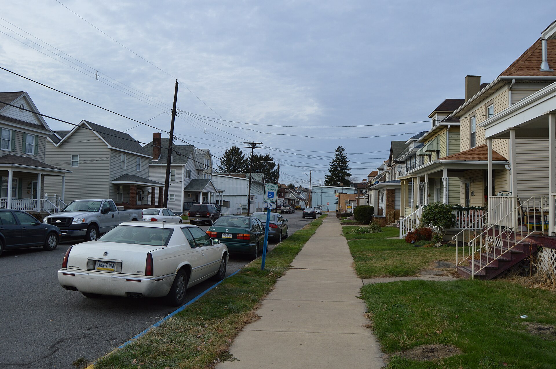 Houses on Second Avenue north of the Twelfth Street intersection in Conway, Pennsylvania, United States.
