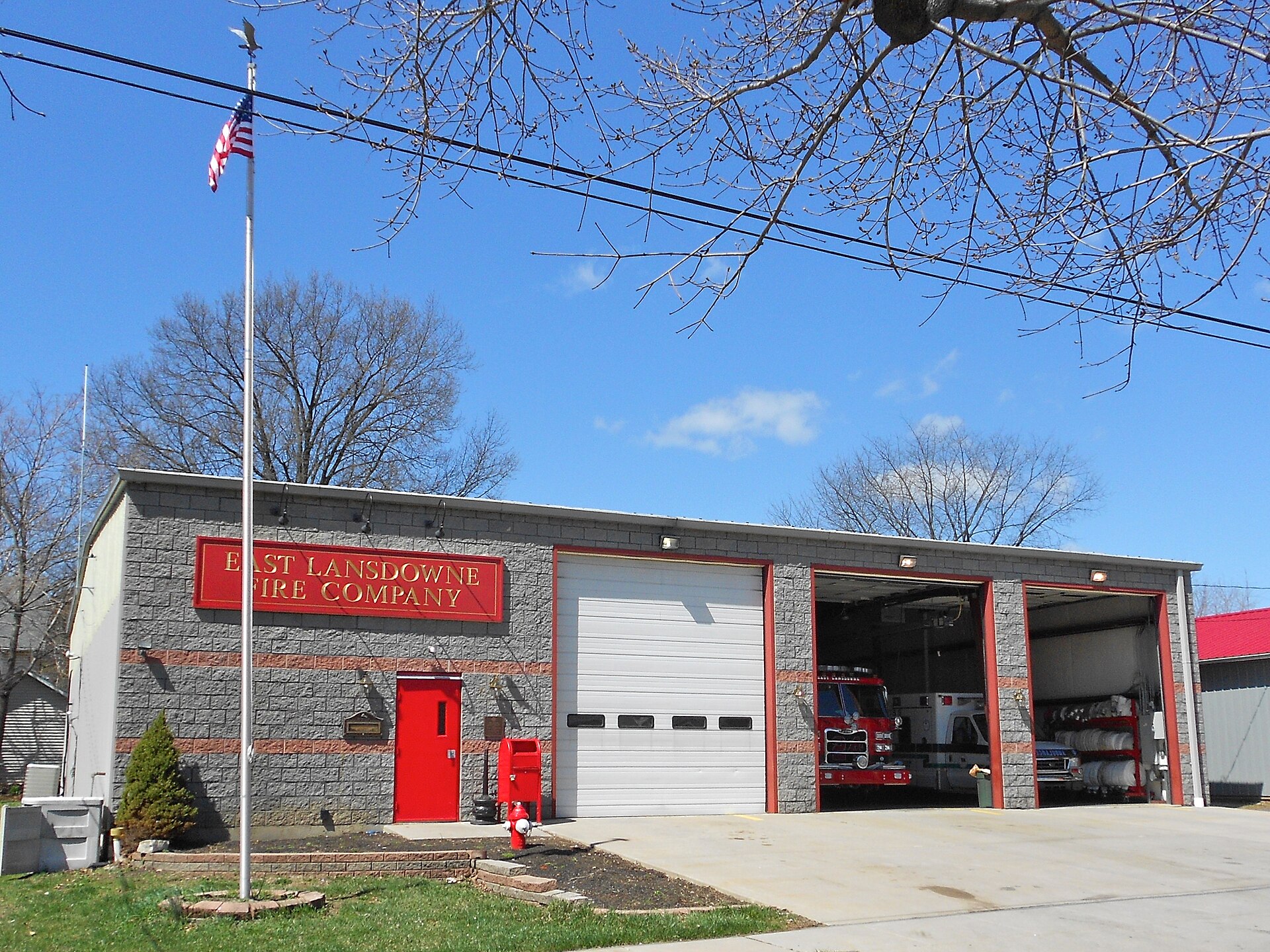 Fire station in East Lansdowne, Pennsylvania
