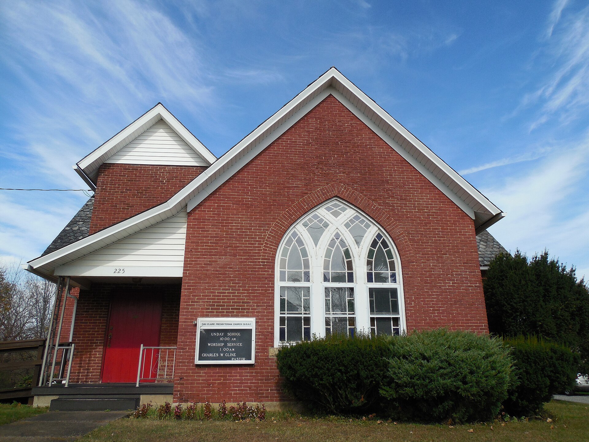 Eau Claire Presbyterian Church in Eau Claire, Pennsylvania.