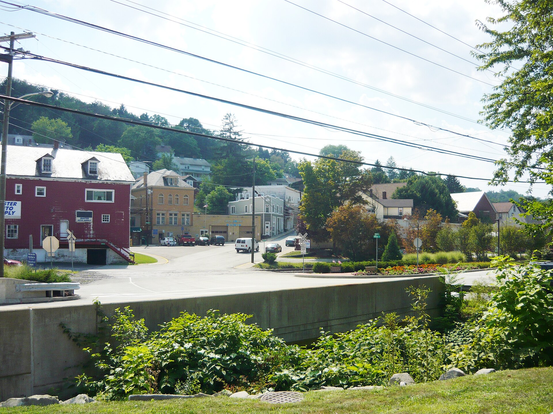 Business district of Export, Westmoreland County, Pennsylvania. Photo taken from Kennedy Avenue (Old William Penn Highway), looking toward the southwest.