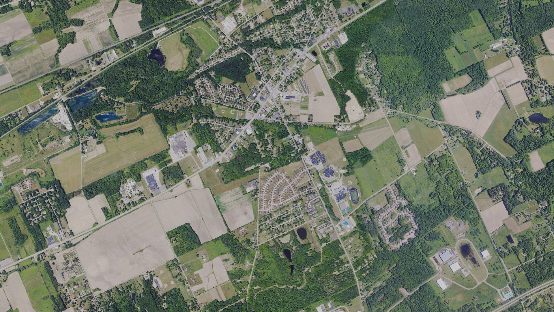 Aerial view of land around Fairview, Pennsylvania