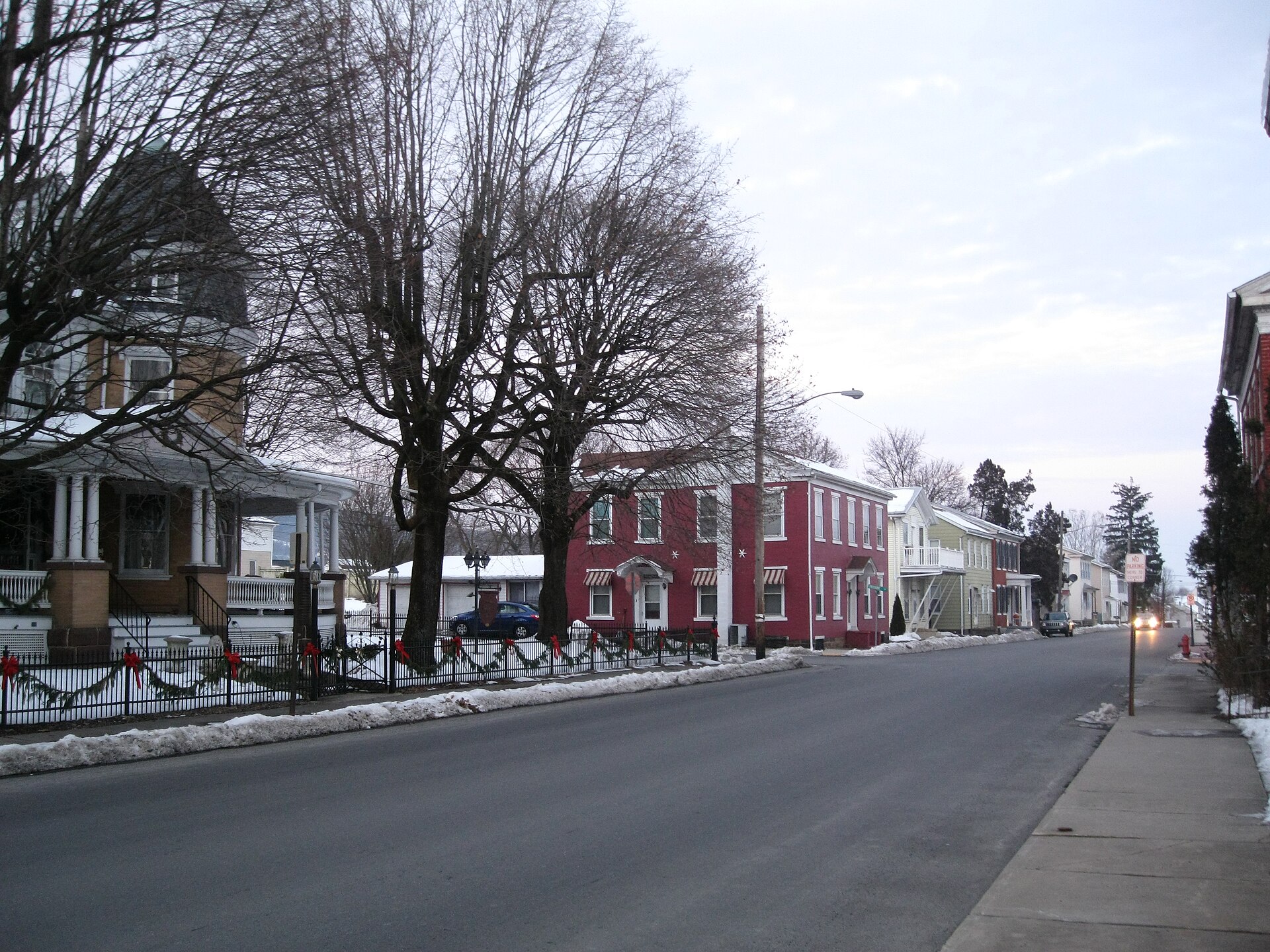View east on Pennsylvania Route 35 (Market Street) in the borough of Freeburg, Pennsylvania in Snyder County, Pennsylvania, USA.