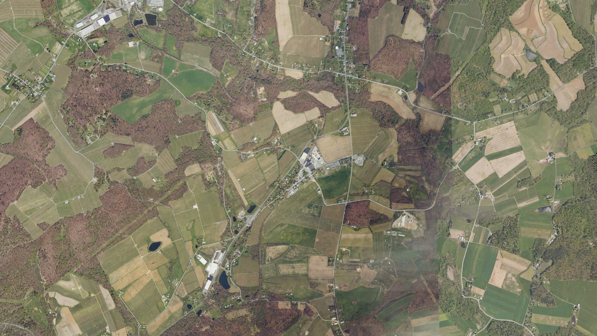 Natural-color aerial photograph of land around Gardners, Pennsylvania
