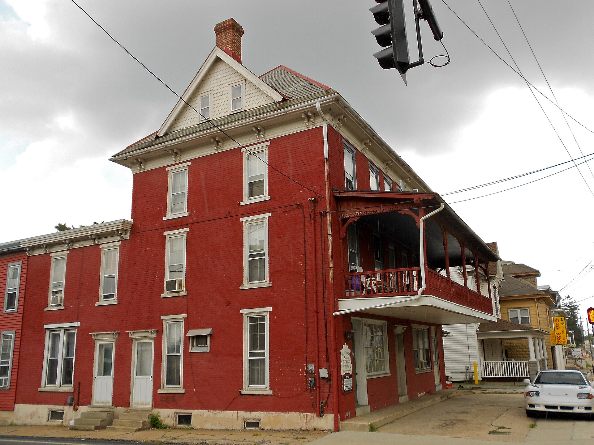 House at the main corner of Honey Brook, Pennsylvania in Chester County, Pennsylvania on US 322 (about as far NW as Chester County goes)