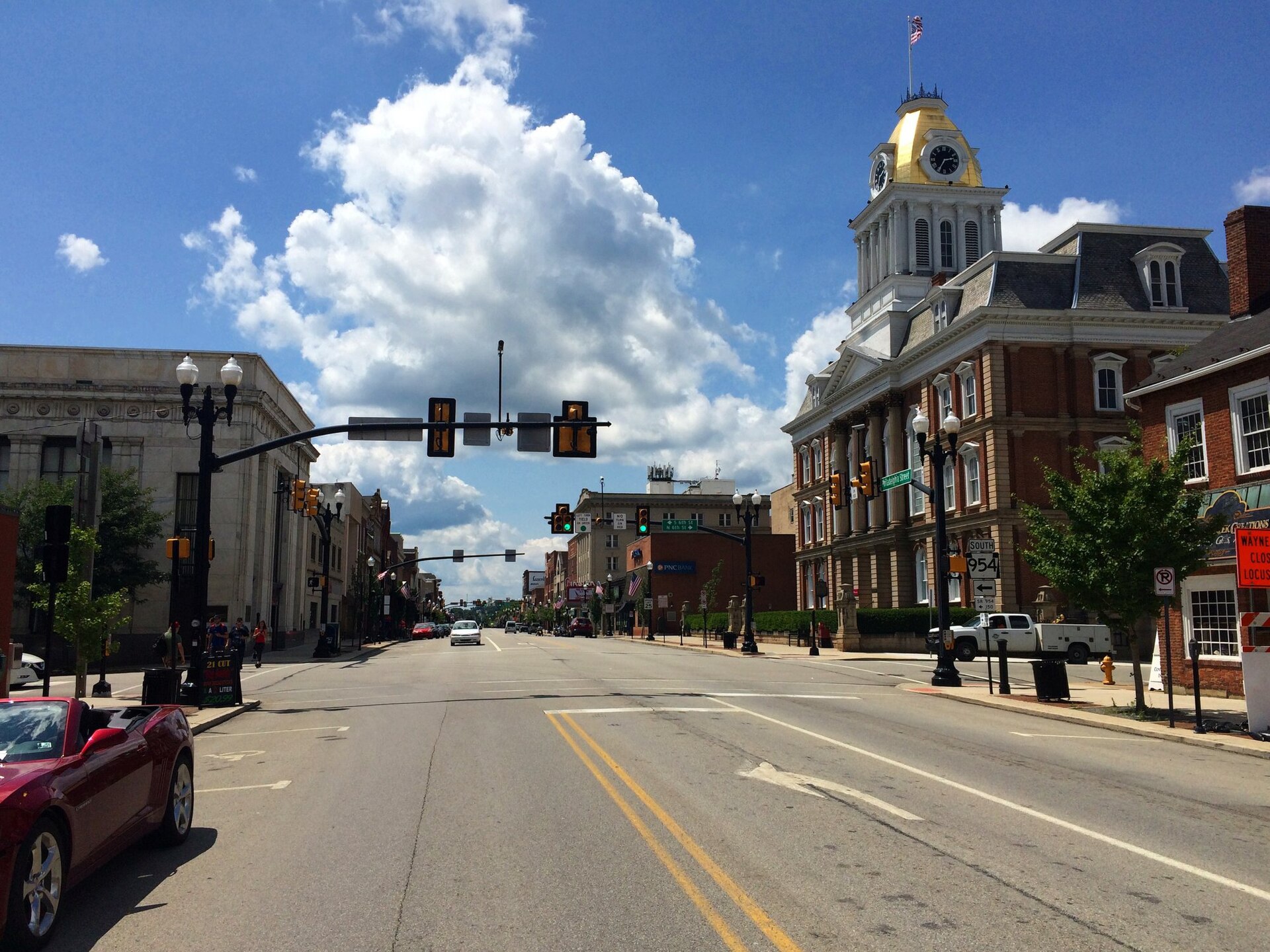 Street scene in Indiana, Pennsylvania