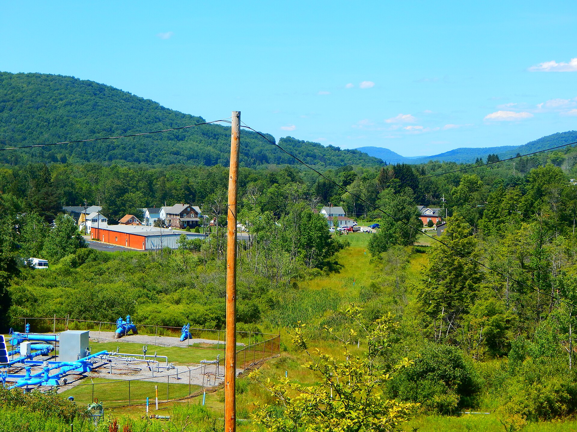 Lewis Run, Pennsylvania from the hills above on State Route 4001.