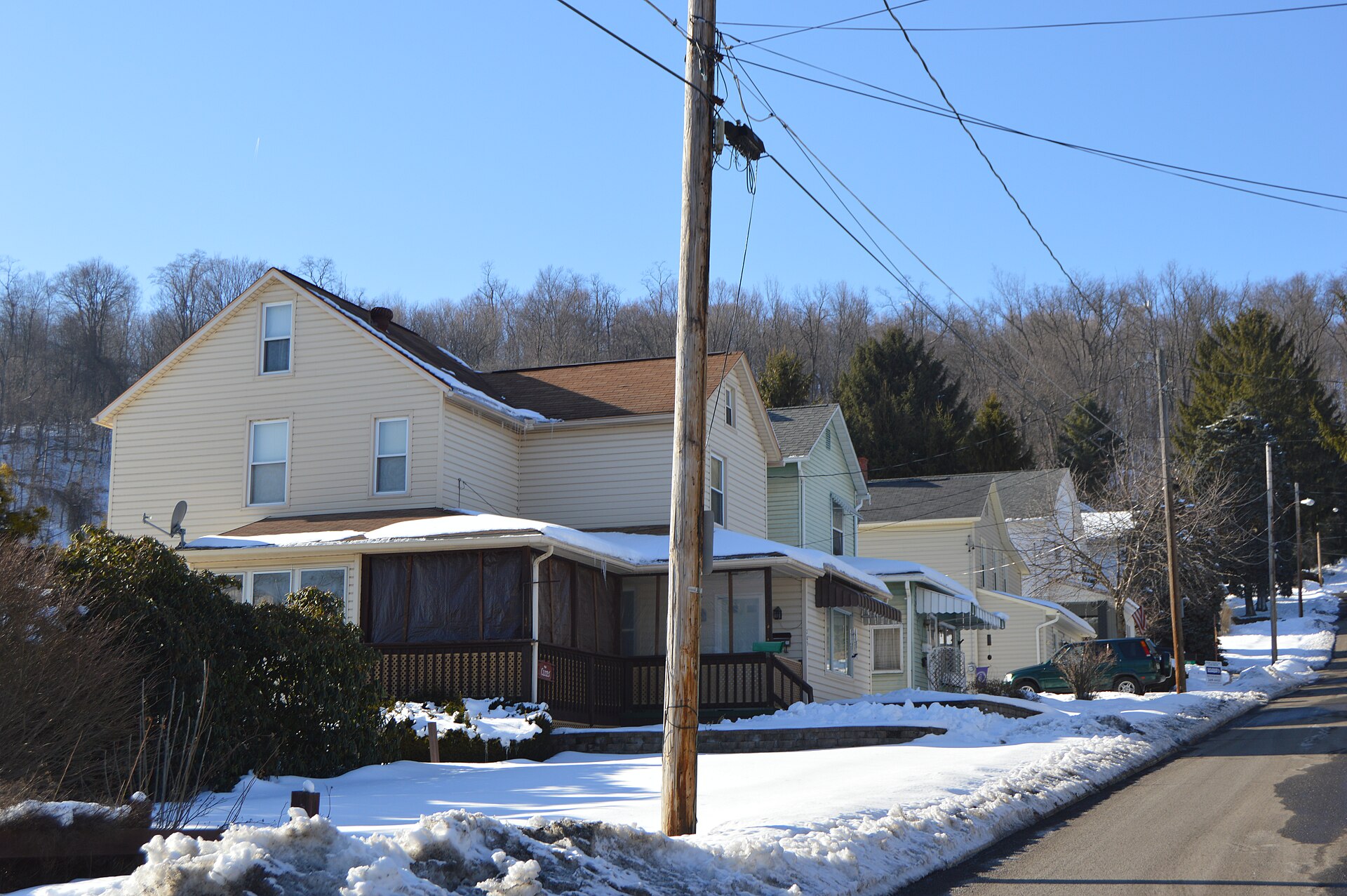 Houses on the western side of Blue Diamond Street north of the Thelma Avenue intersection in Lorain, Pennsylvania, United States.