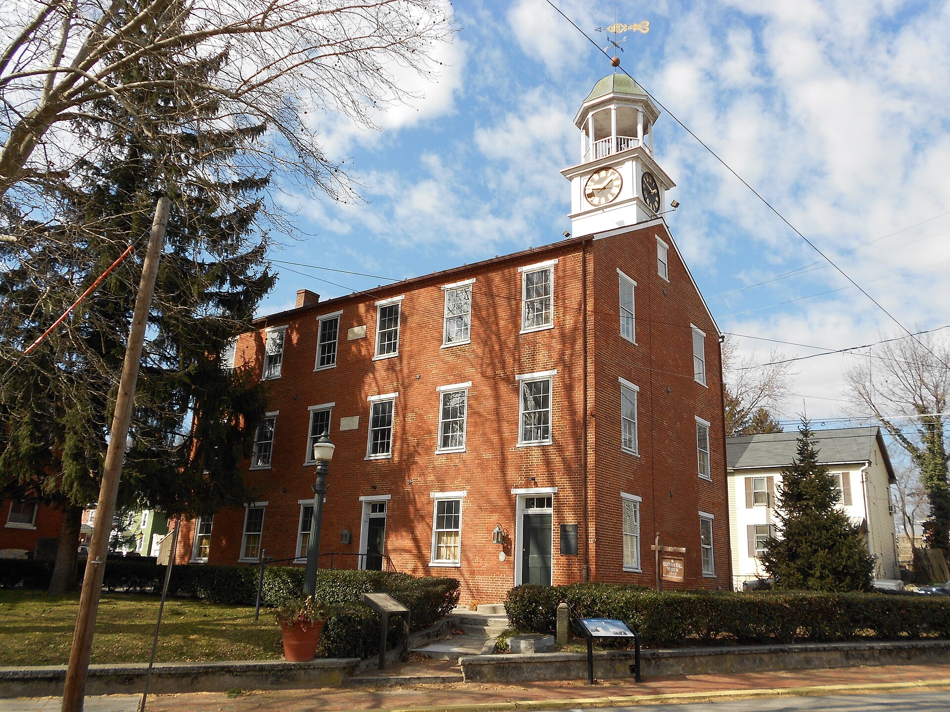 Old Town Hall in Marietta, Lancaster County, Pennsylvania.