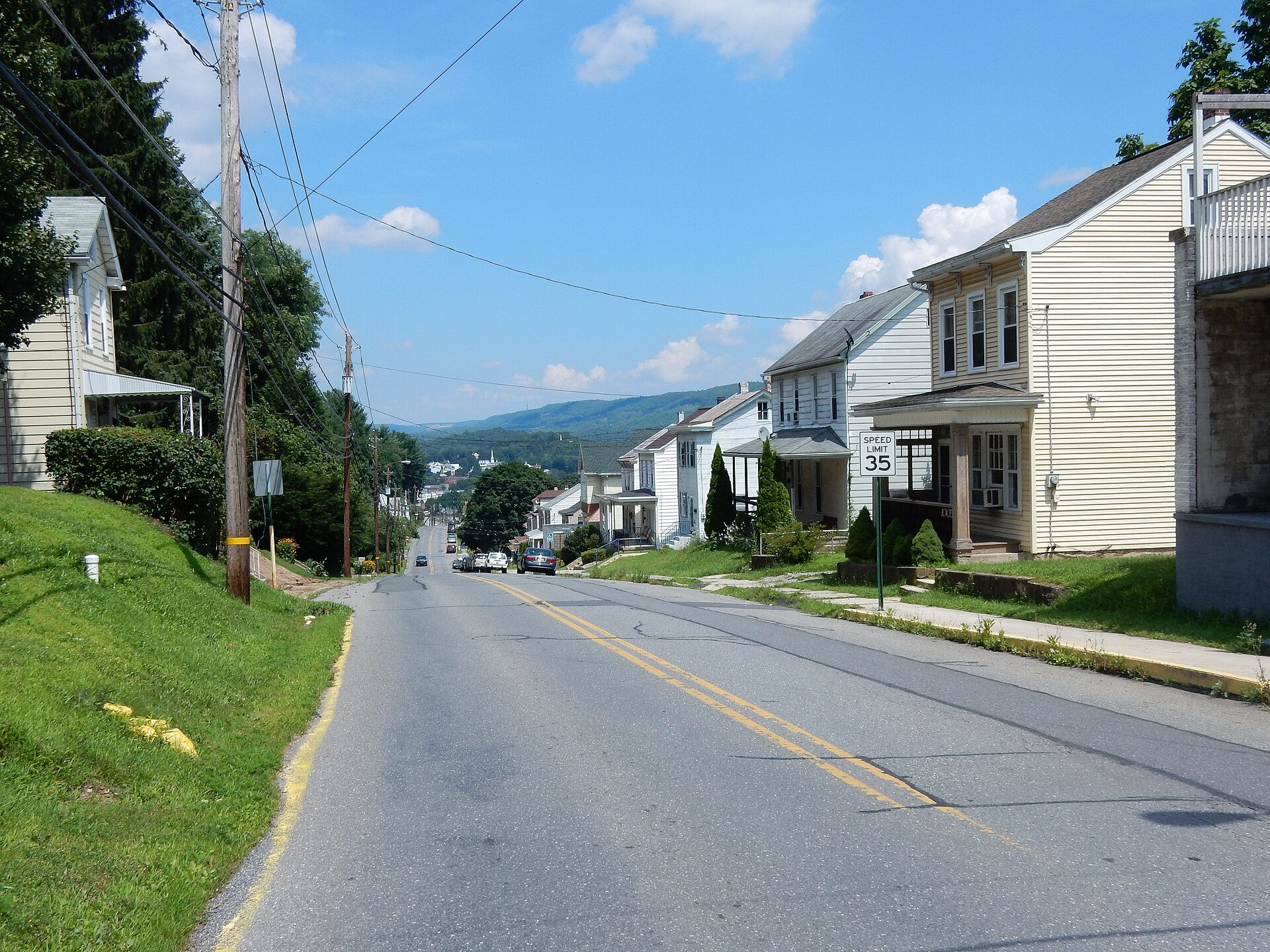 Mechanicsville, Schuylkill County, Pennsylvania. Pottsville St., looking east.