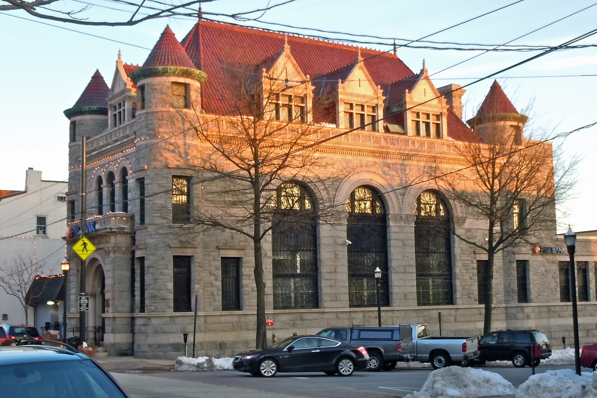 Bank (now PNC) built c. 1900 in Media, Pennsylvania