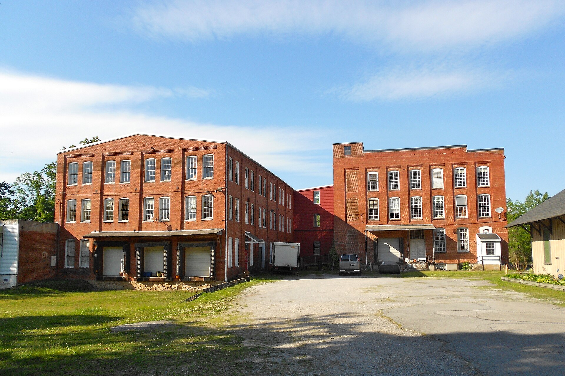 Old factories or warehouses by the depot in Mt. Wolf, Pennsylvania — Mount Wolf, Pennsylvania