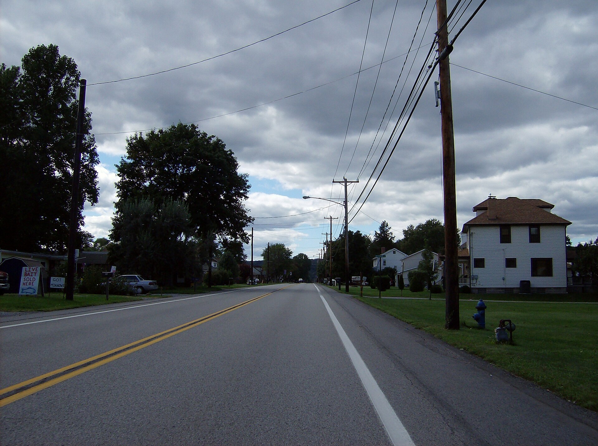 Along westbound Route 68 in eastern Ohioville, Pennsylvania, United States.