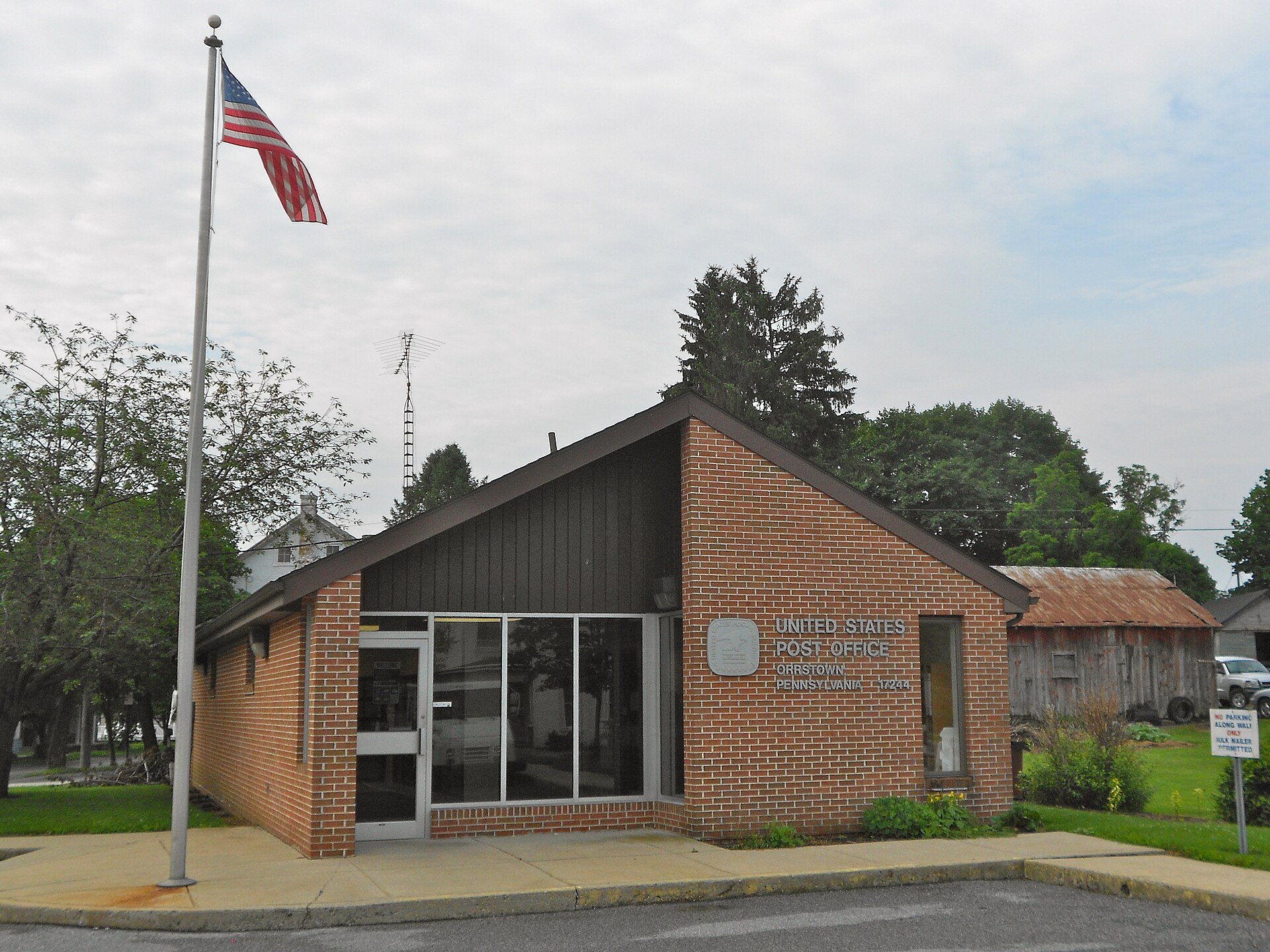 United States Post Office in Orrstown, Pennsylvania, a borough in Franklin County, PA. Zip code 17244.