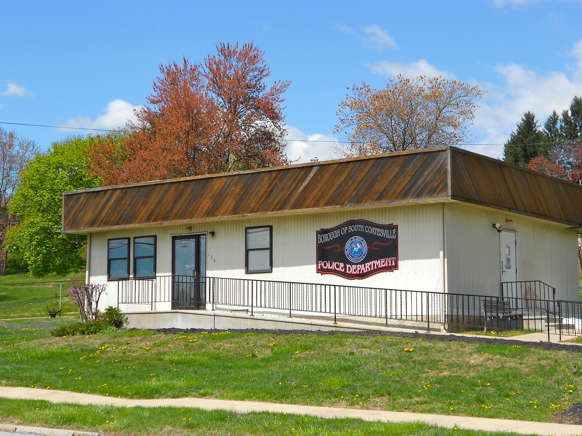 Police Department building in South Coatesville, Chester County, Pennsylvania. South Coatesville is located just south of Coatesville, PA.