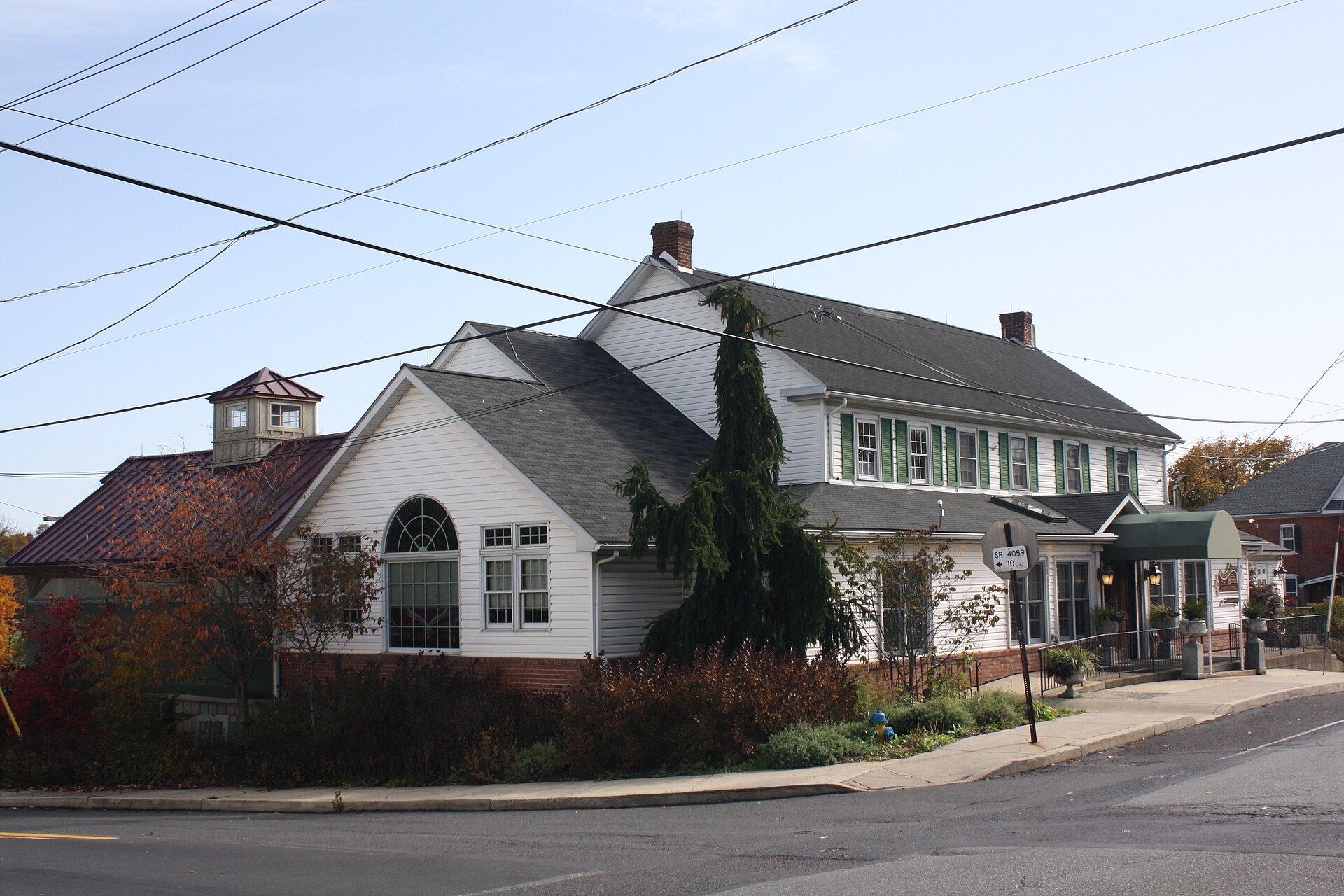 Spinnertown Hotel at Spinnerstown, Milford Township, Bucks County, Pennsylvania. Spinnerstown and Sleepy Hollow Rds.