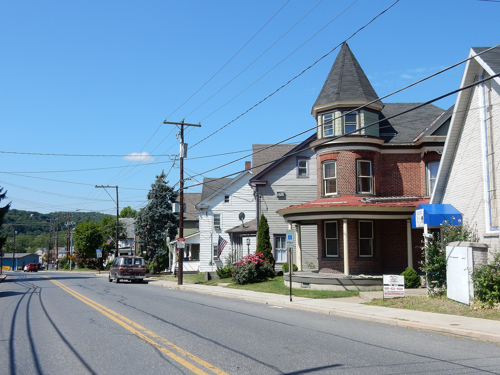 Main St., Walnutport, Northampton County, Pennsylvania. Looking west.
