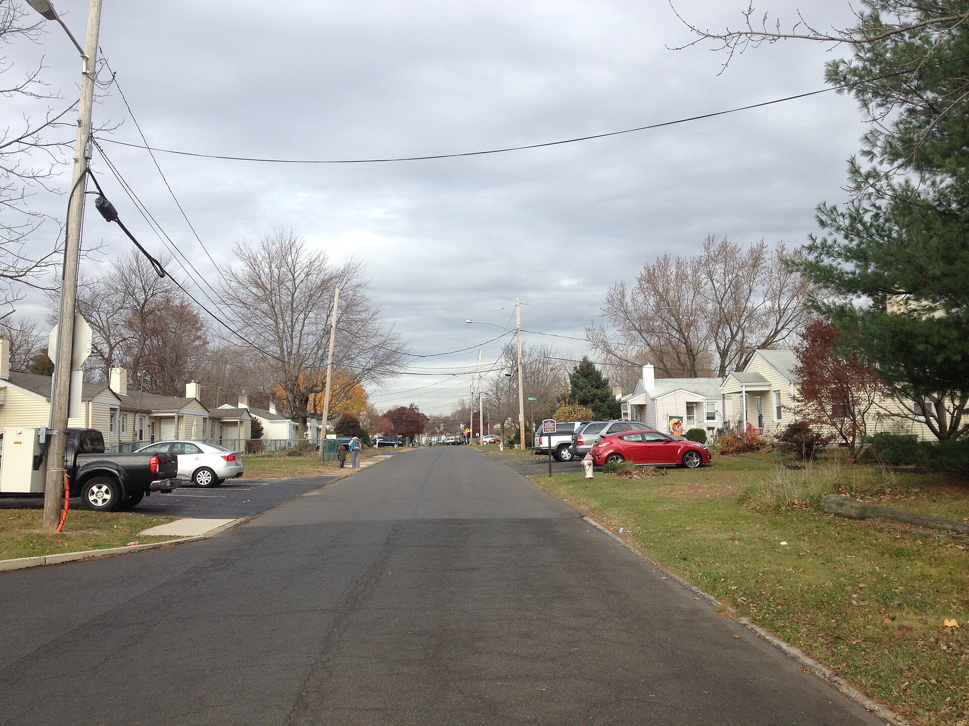 Jamison Street in Warminster Heights, Pennsylvania looking northeast