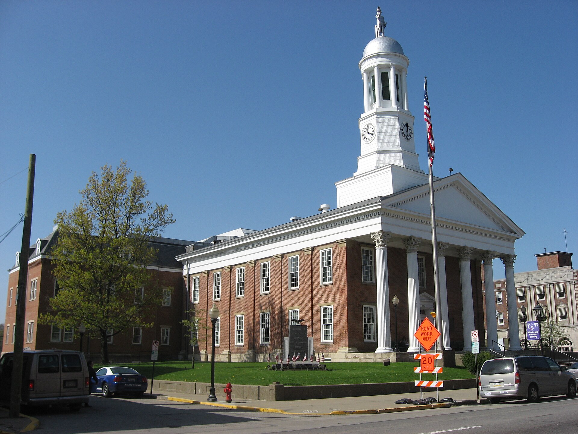Front of the Greene County Courthouse, located along High Street (U.S. — Waynesburg, Pennsylvania