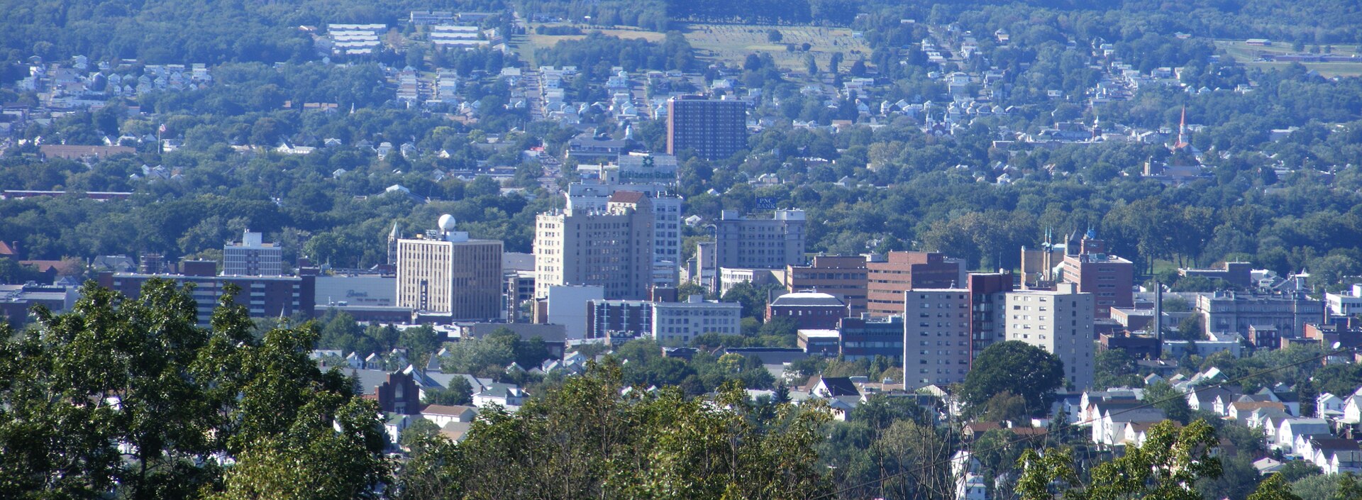 Downtown streets in Wilkes-Barre, Pennsylvania