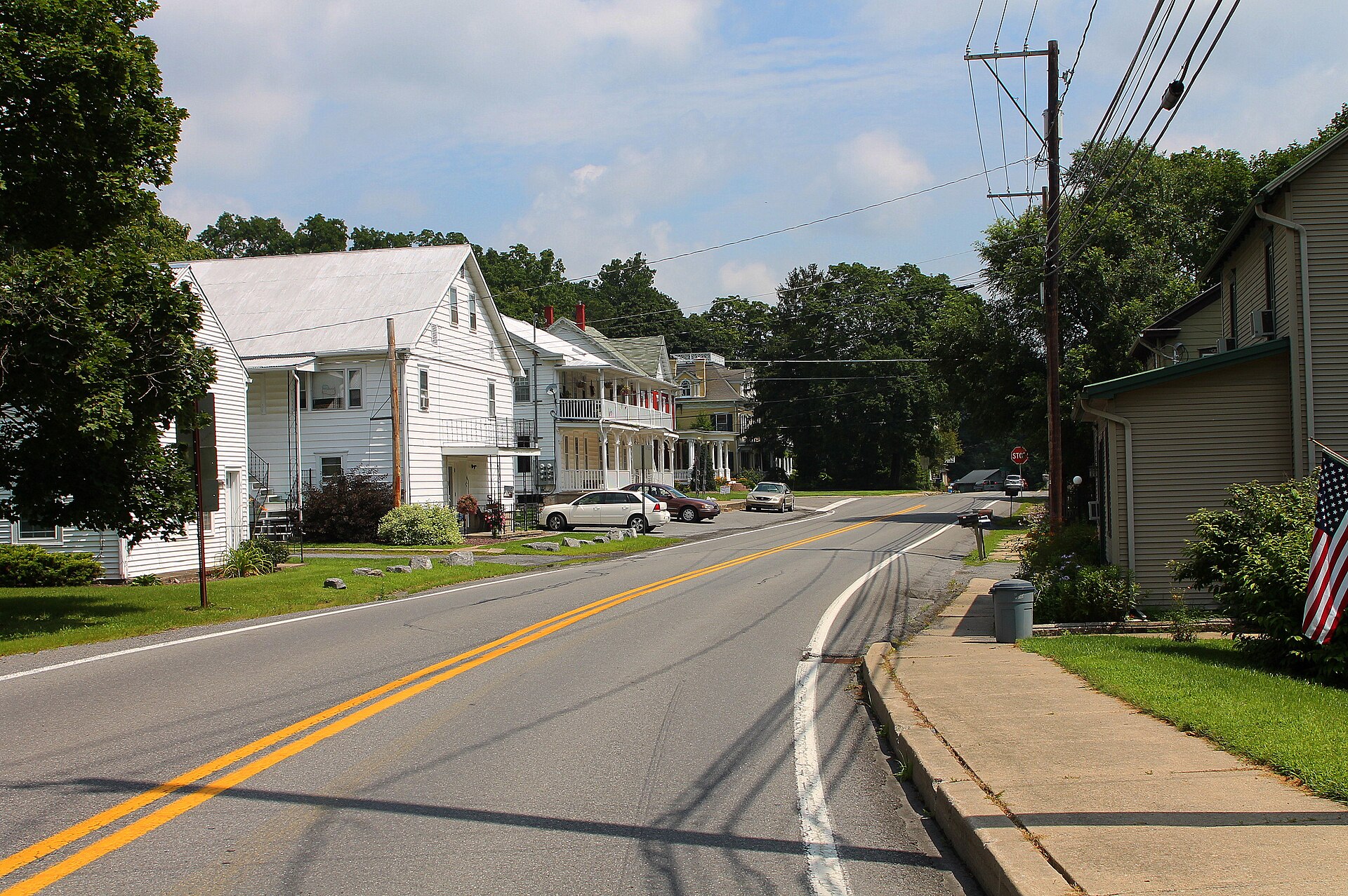 Fields and countryside in Winfield, Pennsylvania