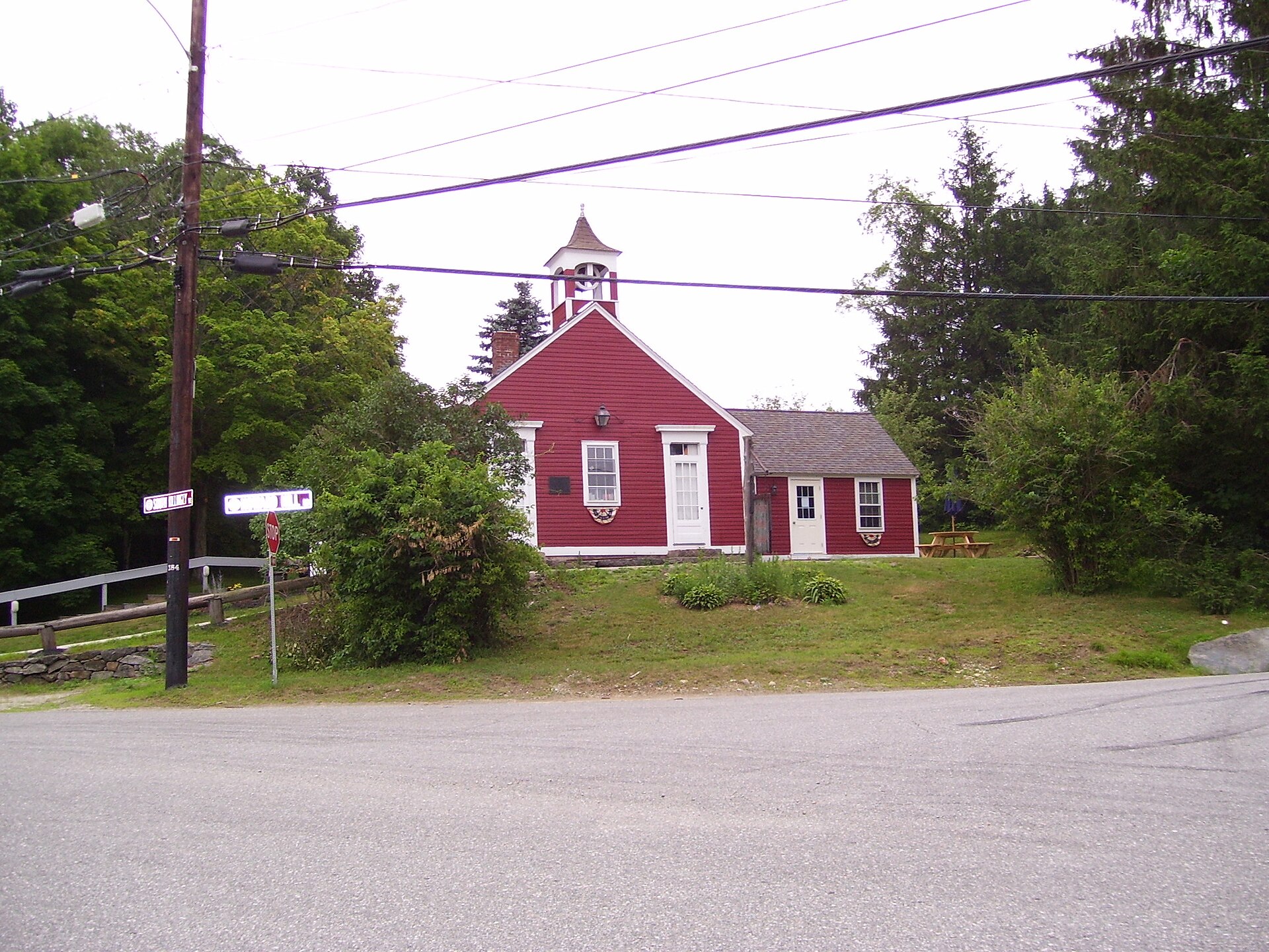 This is my 2008 photo of the Foster School House in Foster Center, Rhode Island.
