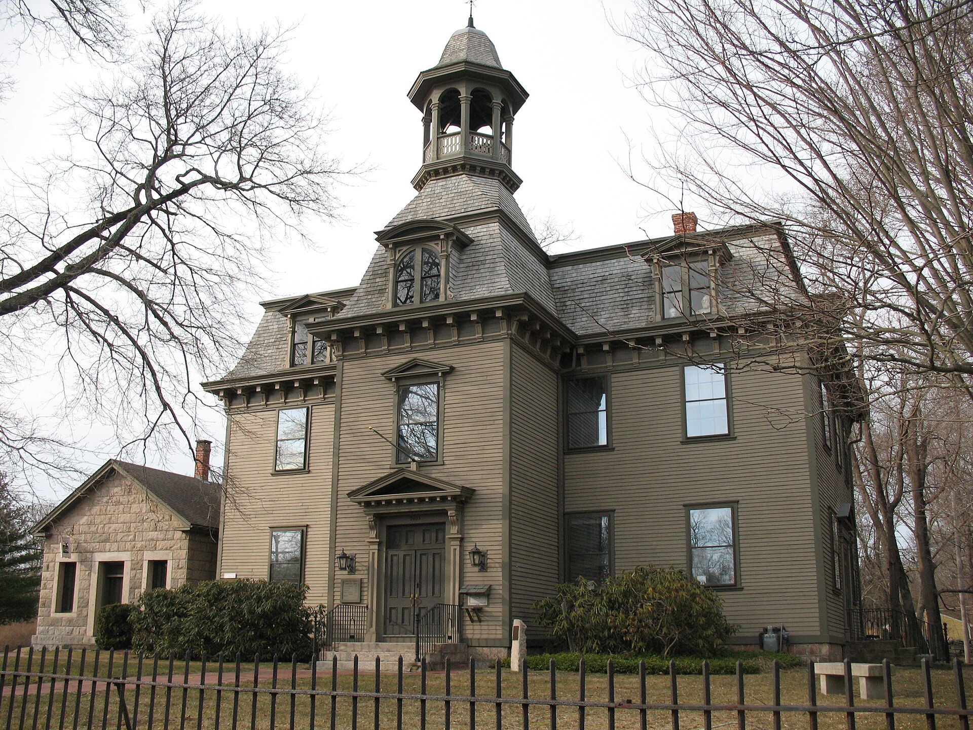 This is a photo of the Kings County Courthouse, originally built in 1775. — Kingston, Rhode Island