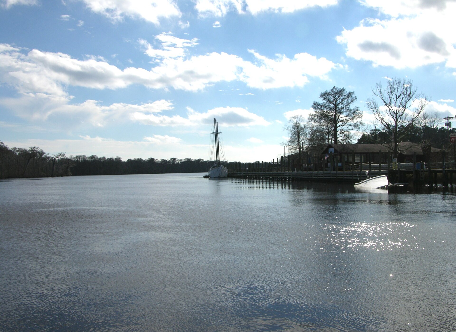 Bucksport, South Carolina - A busy spot on the Intracoastal Waterway/Waccamaw River in spring and fall, when boating w:snowbirds are moving north and south.