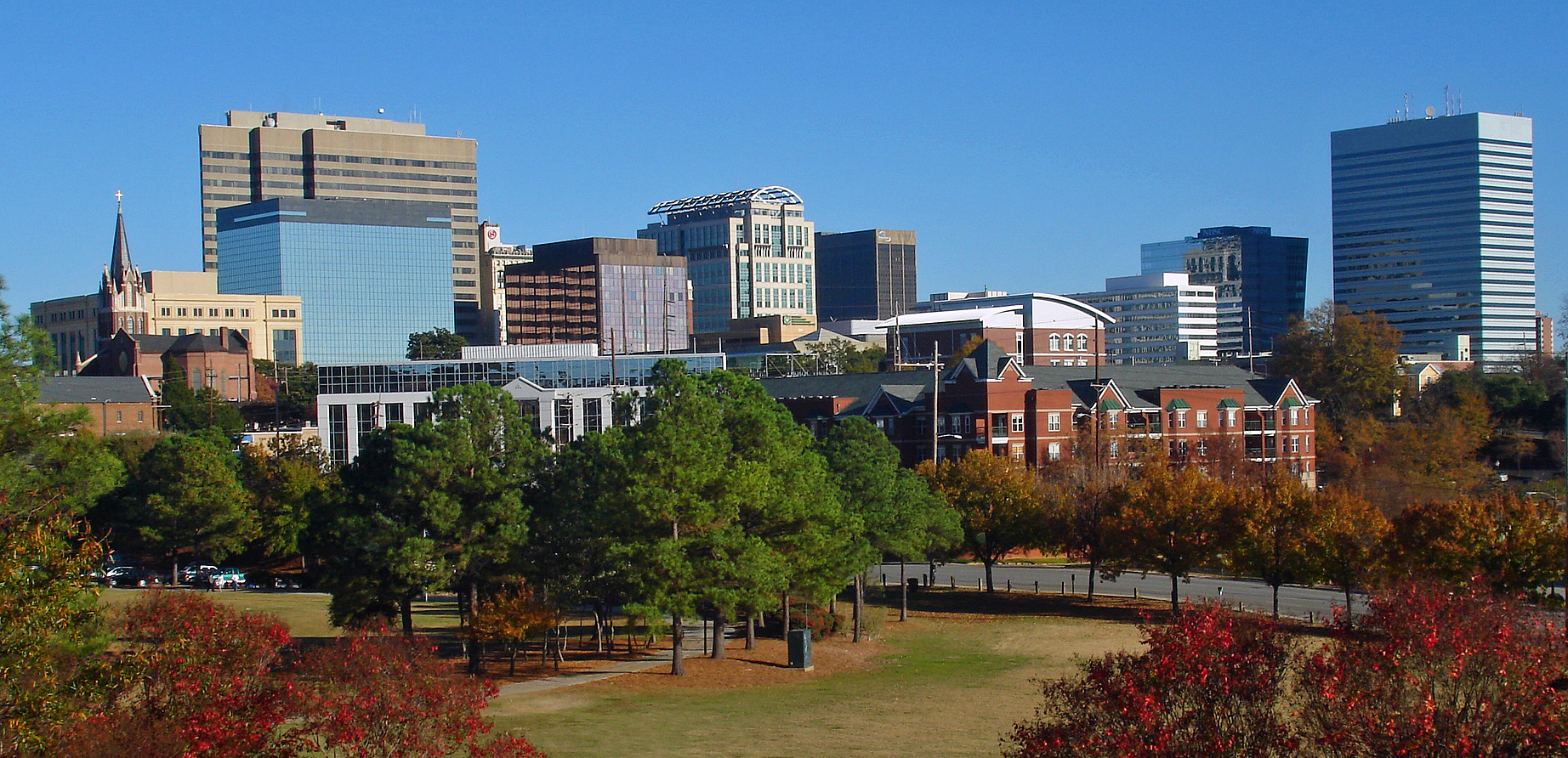 skyline of downtown Columbia, SC, USA from Arsenal Hill neighborhood — South Carolina