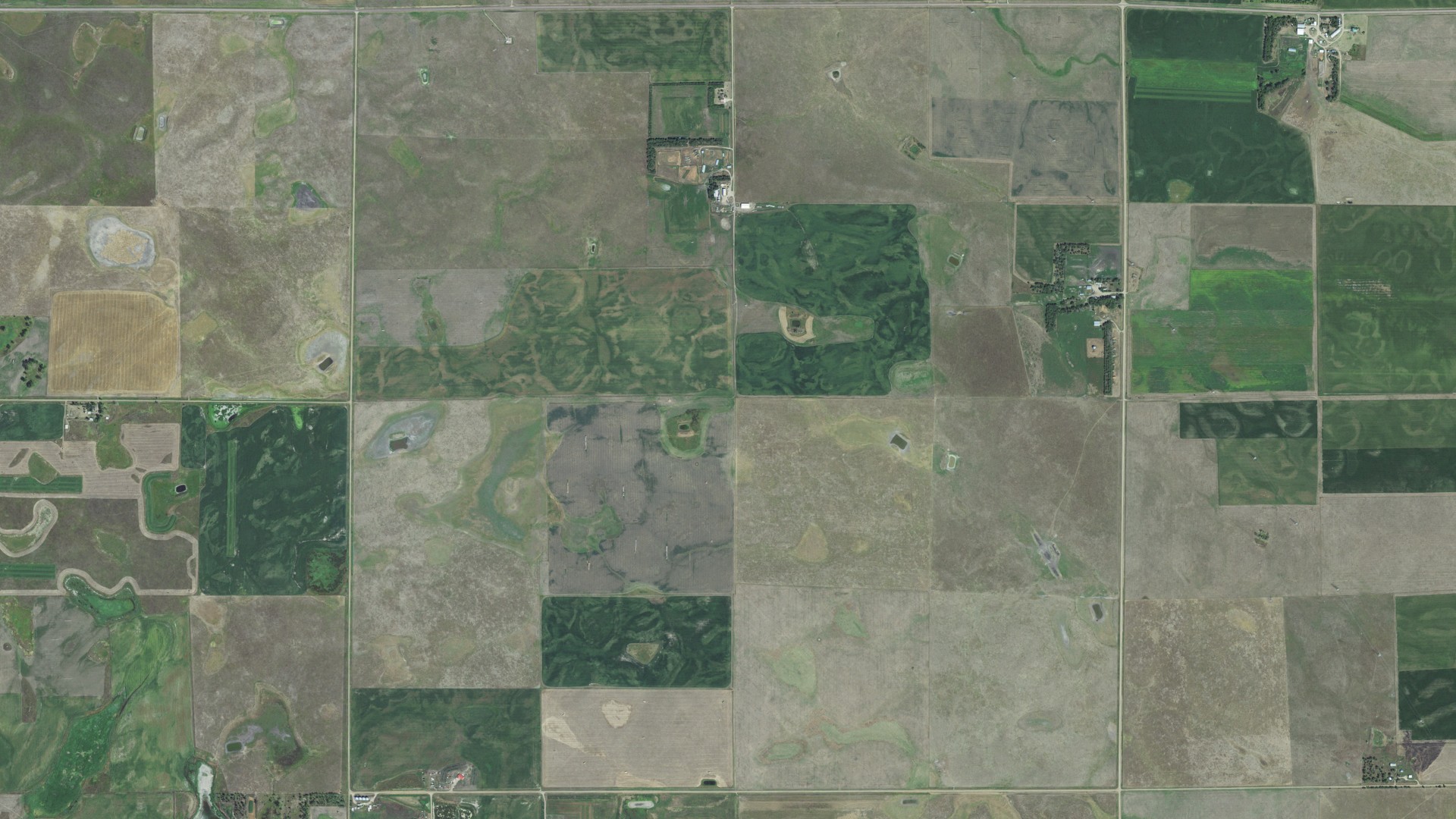 Aerial view of land around Smith, South Dakota