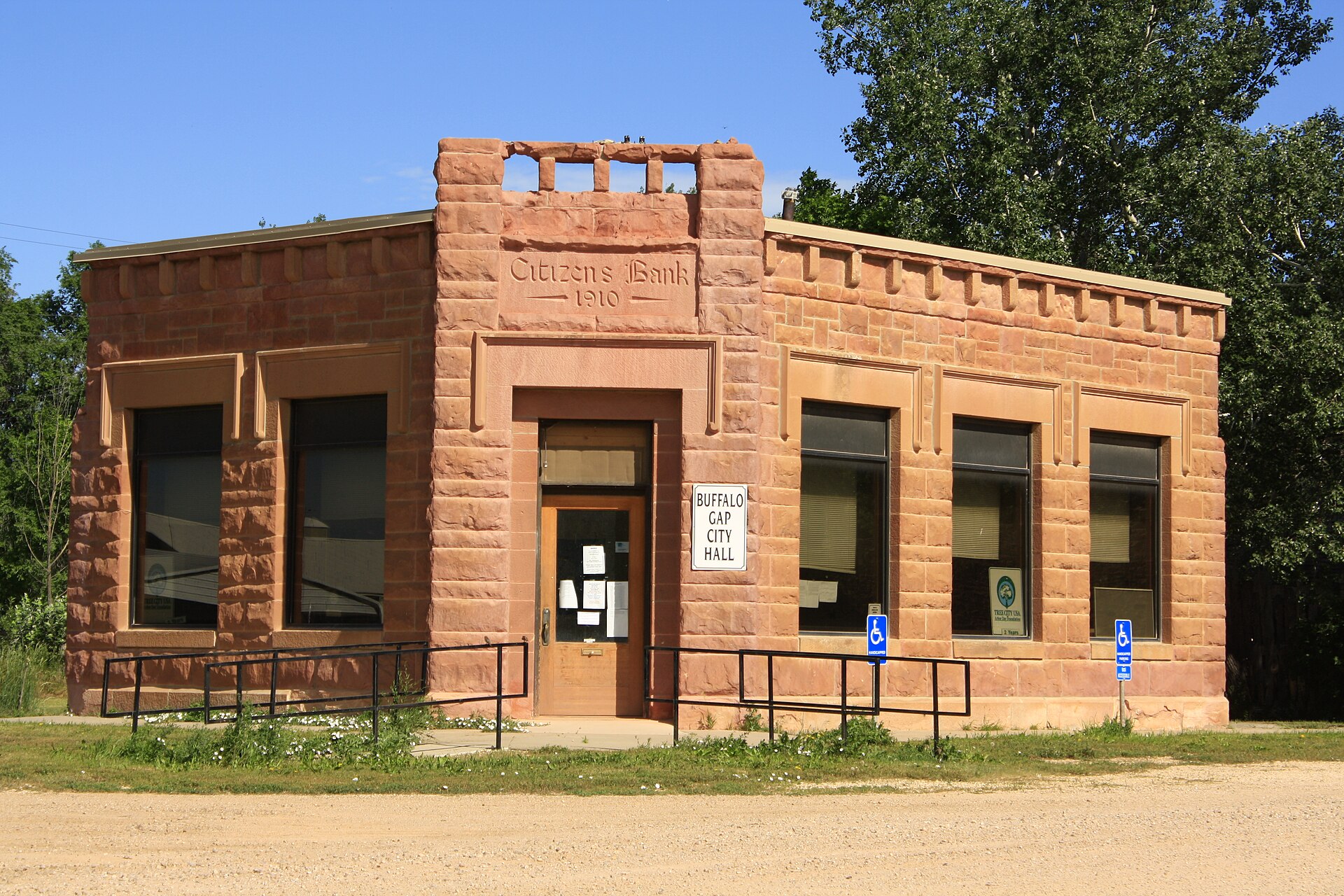 Buffalo Gap Town Hall, originally built as Citizens Bank in 1910. Corner of 2nd & Main — South Dakota