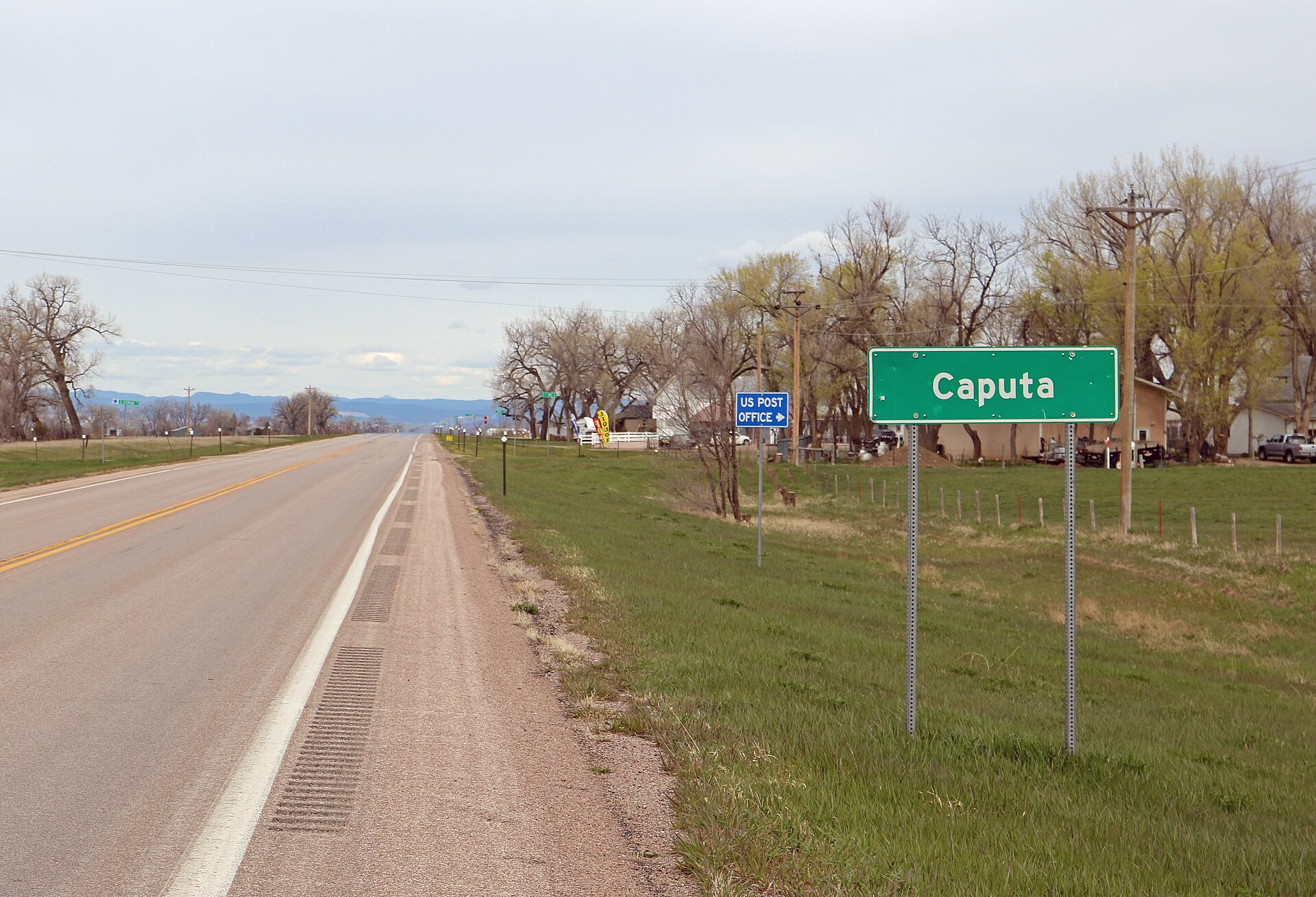 A view of Caputa, South Dakota, looking north