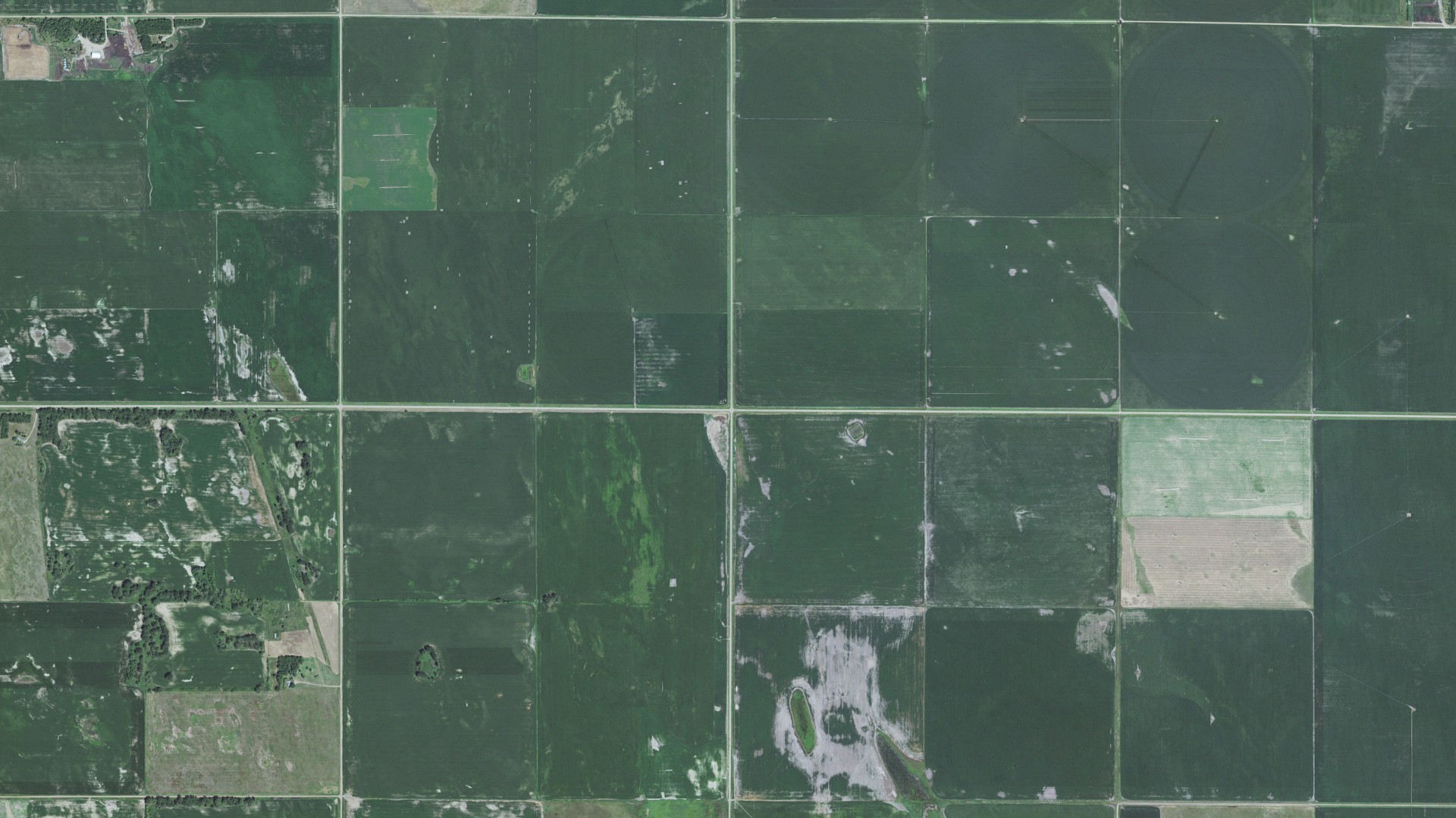 Natural-color aerial photograph of land around Belmont, South Dakota