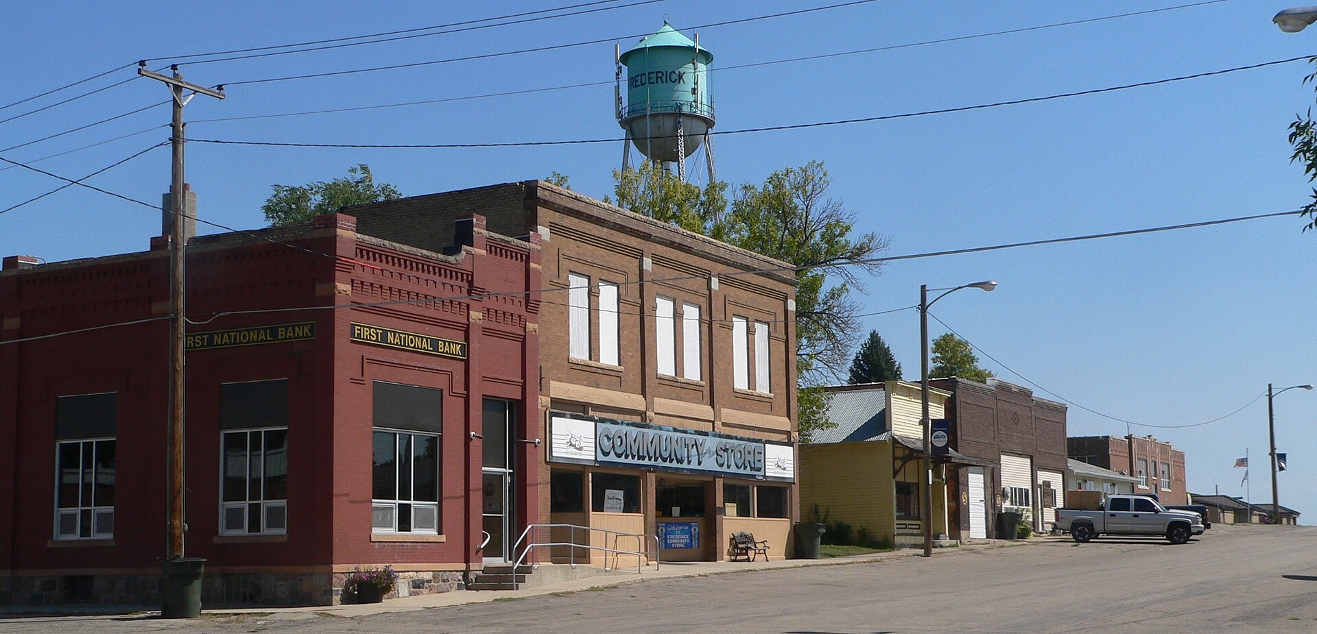 Main Street in Frederick, South Dakota