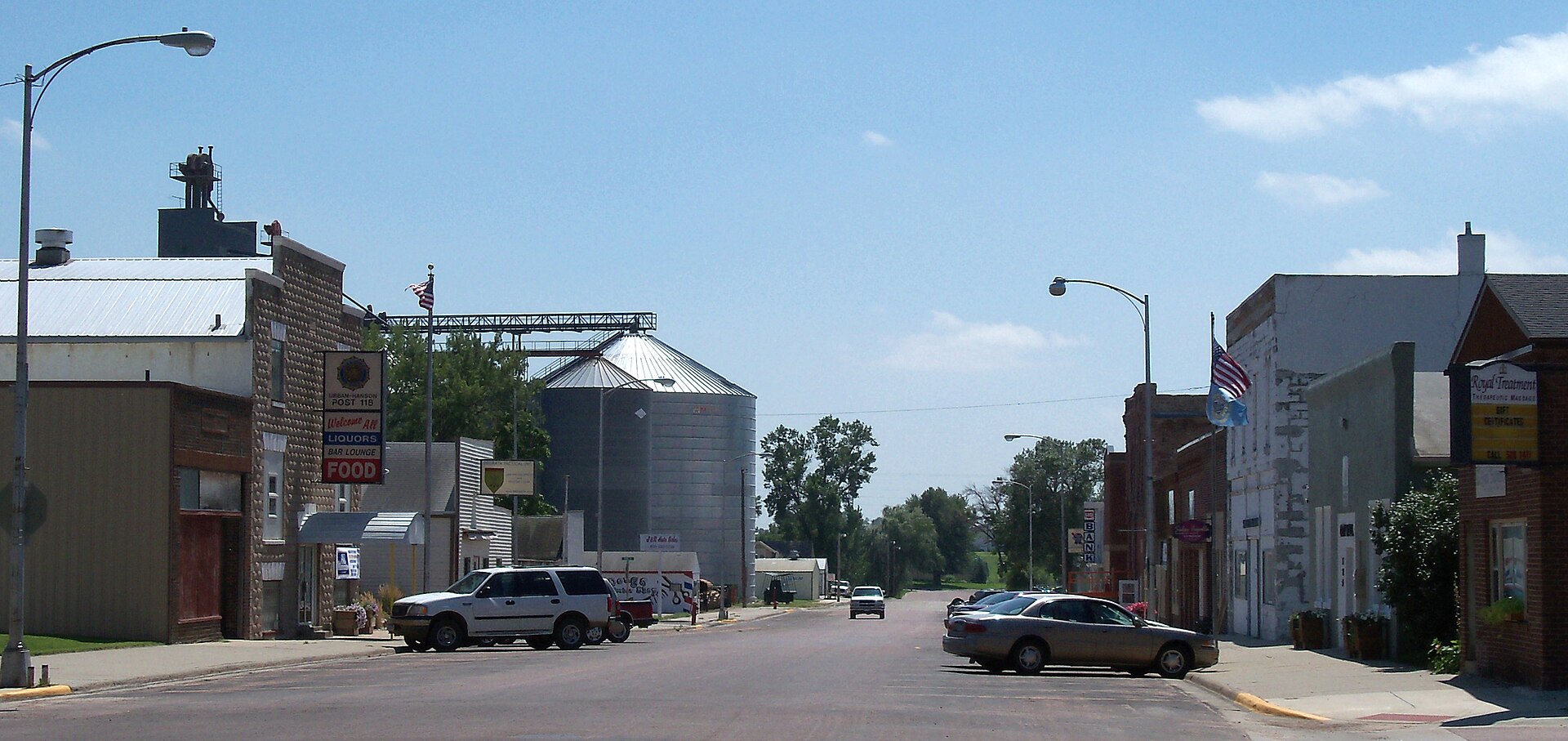 Downtown streets in Hartford, South Dakota