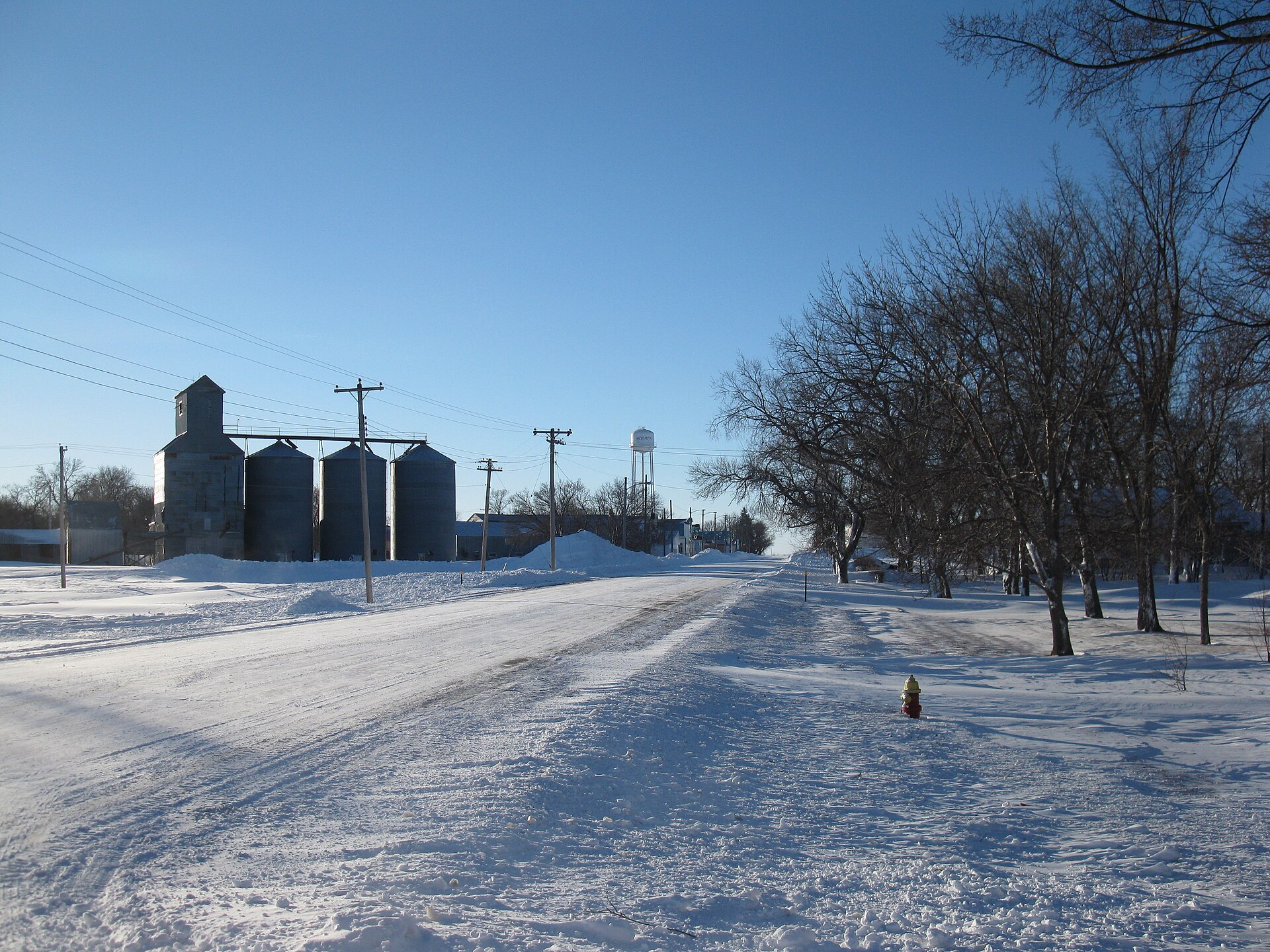Main Street in Hosmer, South Dakota
