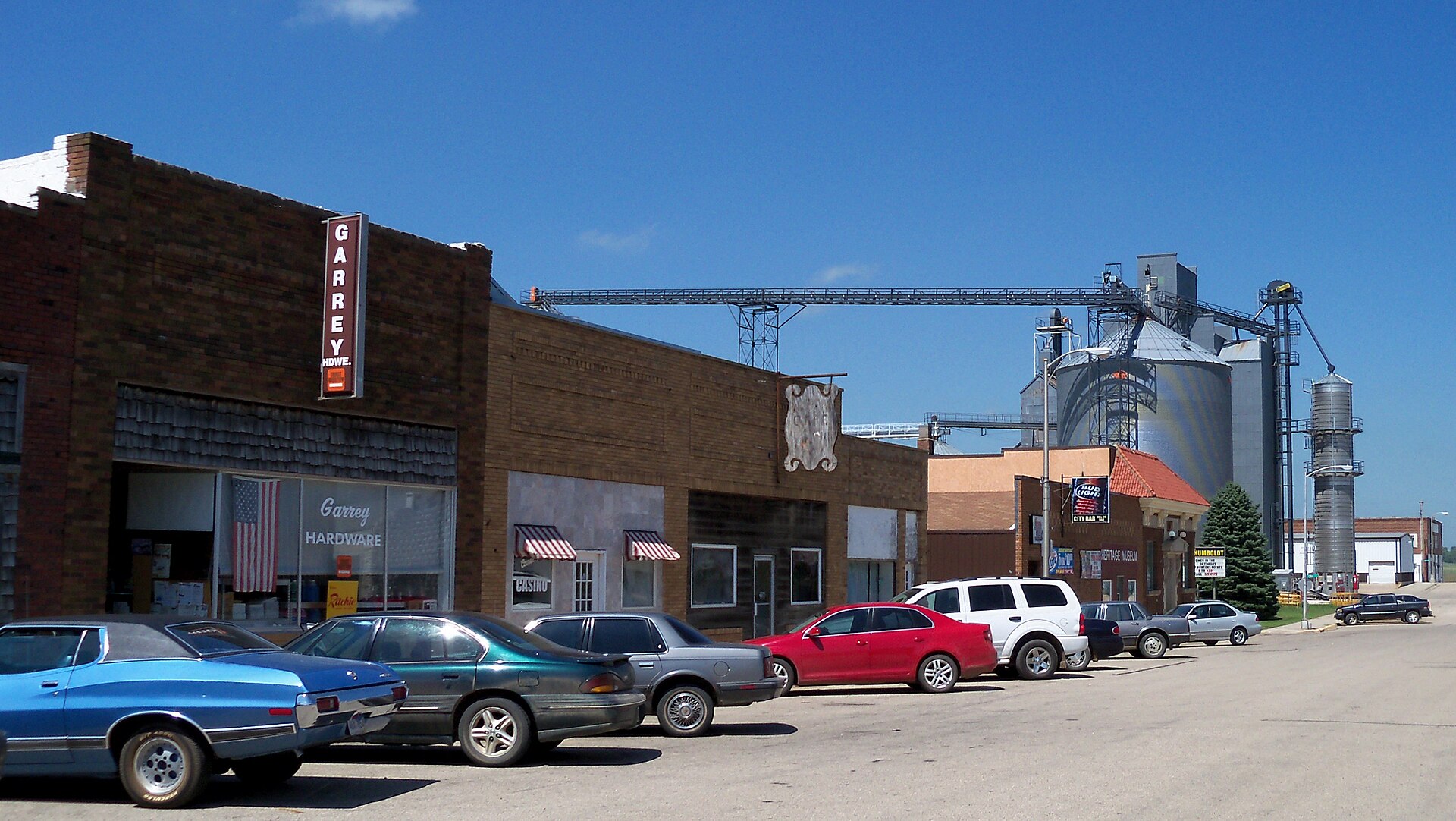Downtown streets in Humboldt, South Dakota