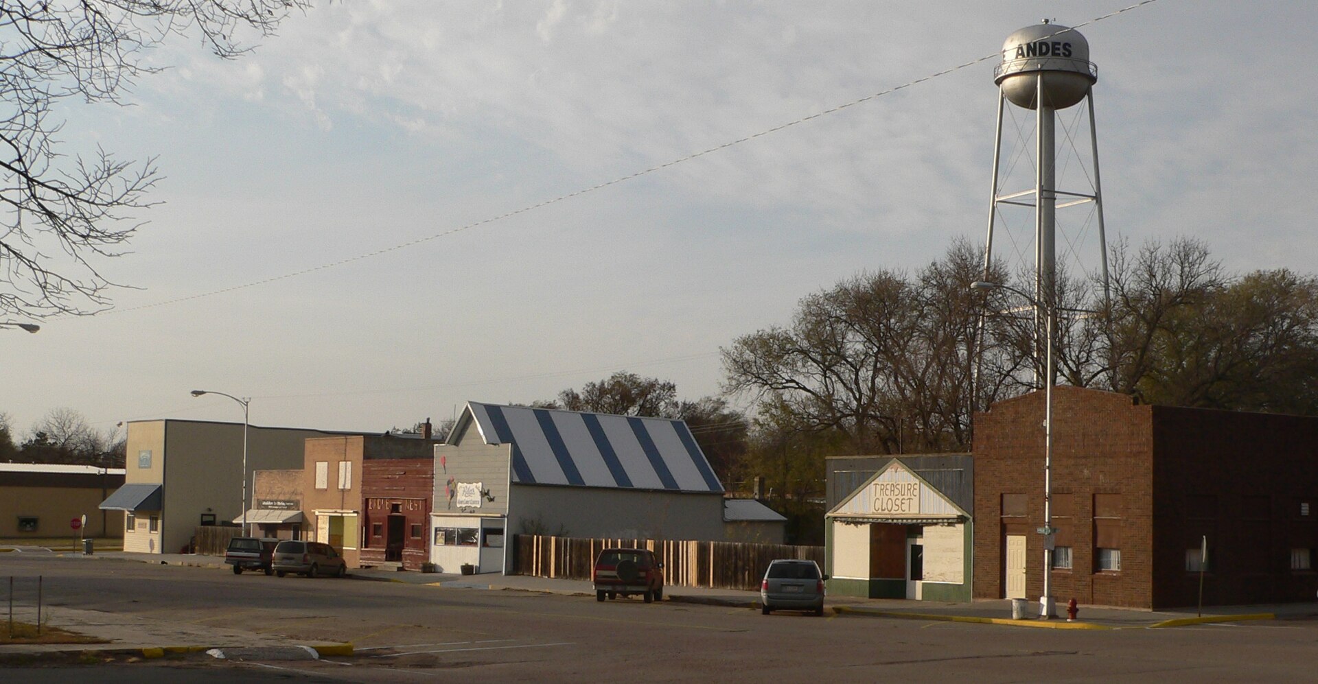 Downtown Lake Andes, South Dakota: Main Street, looking northwest.